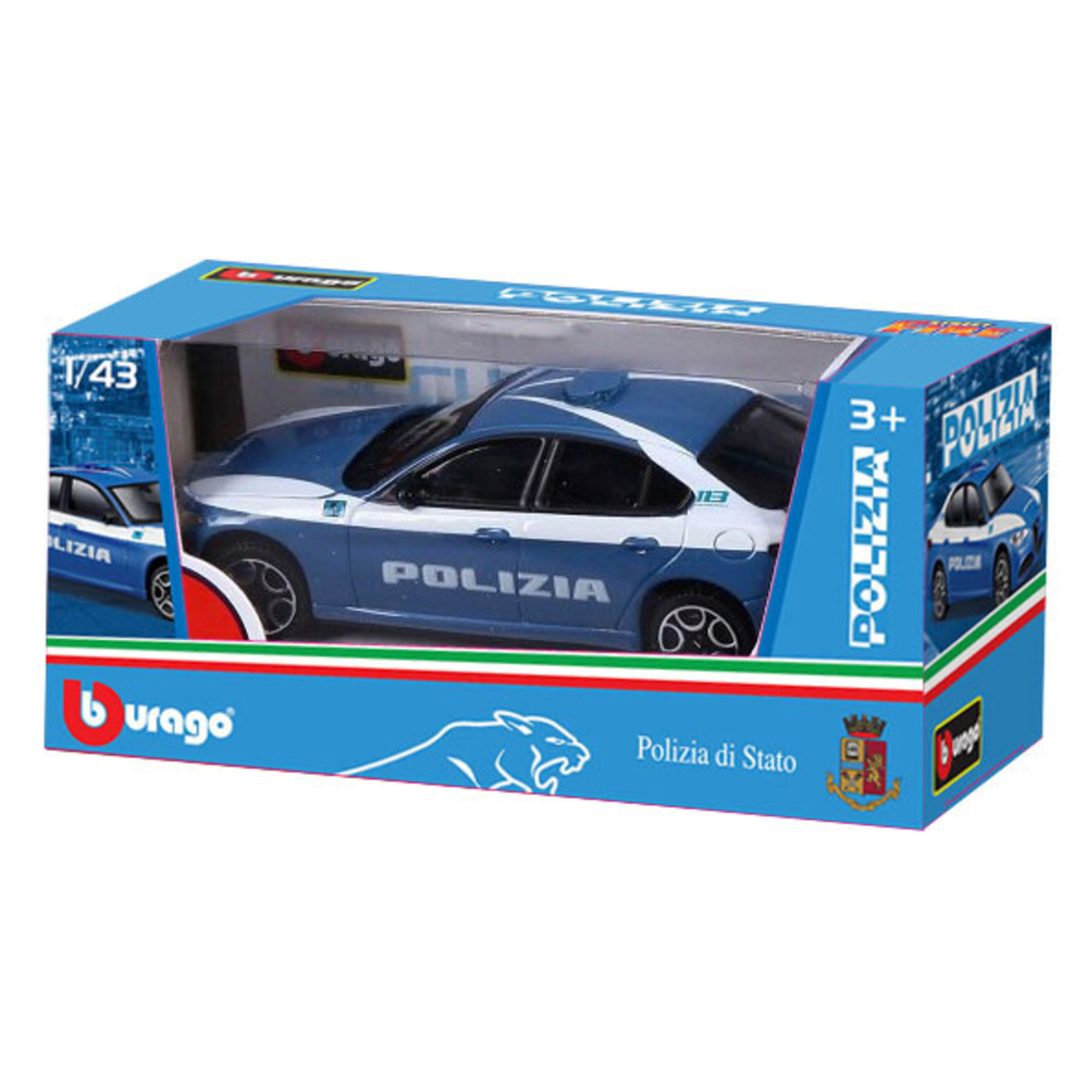 Auto burago polizia modelli assortiti in scala 1:24 - BBURAGO