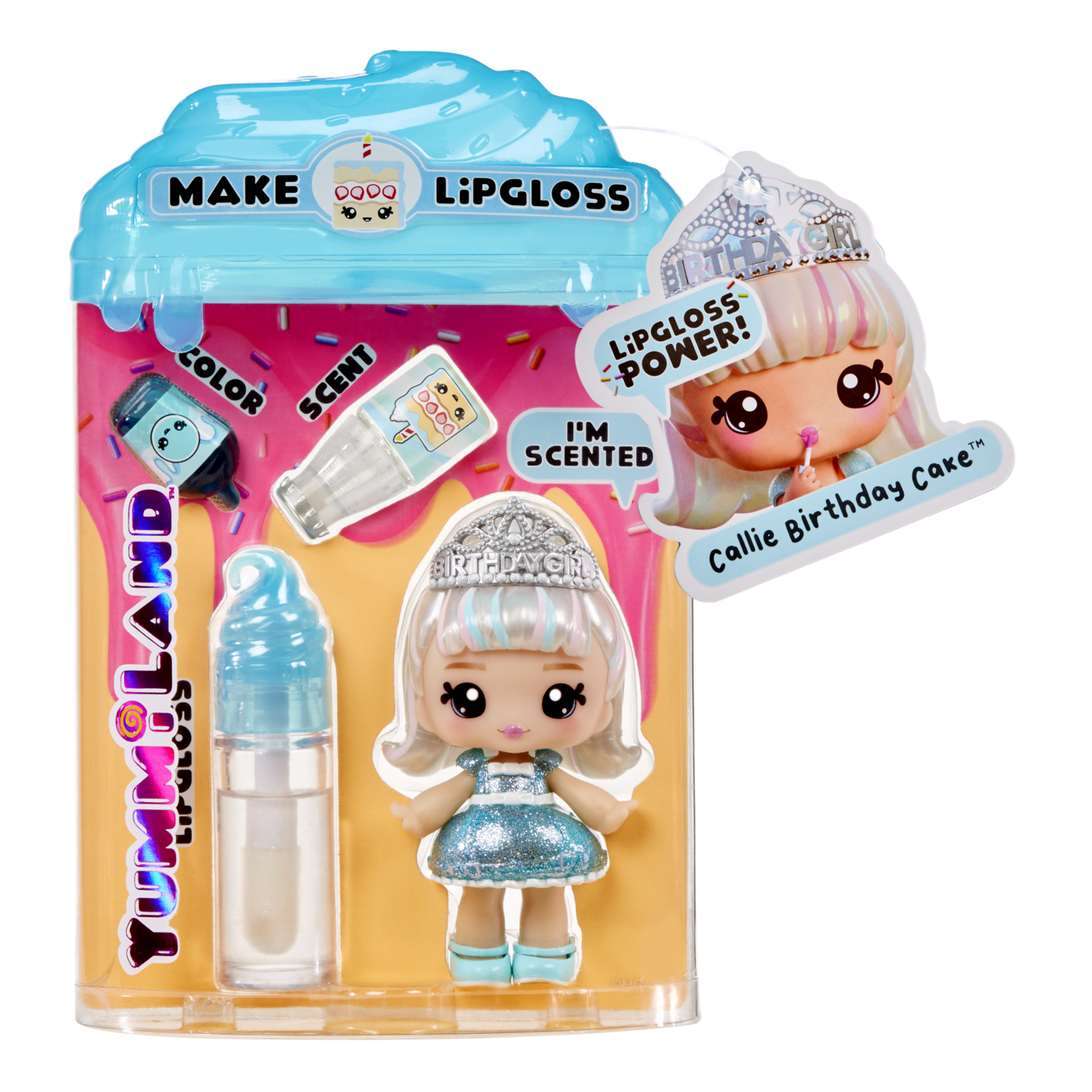 Yummiland lipgloss doll - bambola profumata con kit di lucidalabbra fai da te – 6 modelli assortiti venduti separatamente - LOL SURPRISE