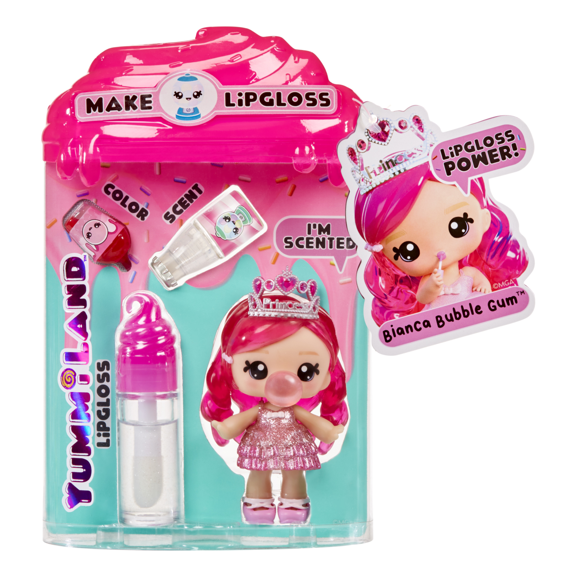 Yummiland lipgloss doll - bambola profumata con kit di lucidalabbra fai da te – 6 modelli assortiti venduti separatamente - LOL SURPRISE