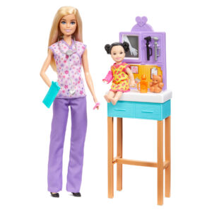 Barbie pediatra set con bambola e accessori a tema - Barbie
