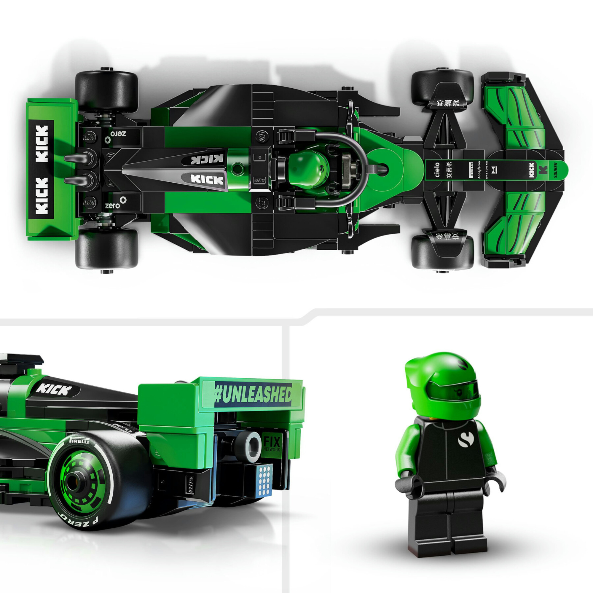 Lego speed champions 77247 auto da corsa kick sauber f1 team c44 macchina giocattolo da collezione con minifigure, bambini 10+ - LEGO SPEED CHAMPIONS