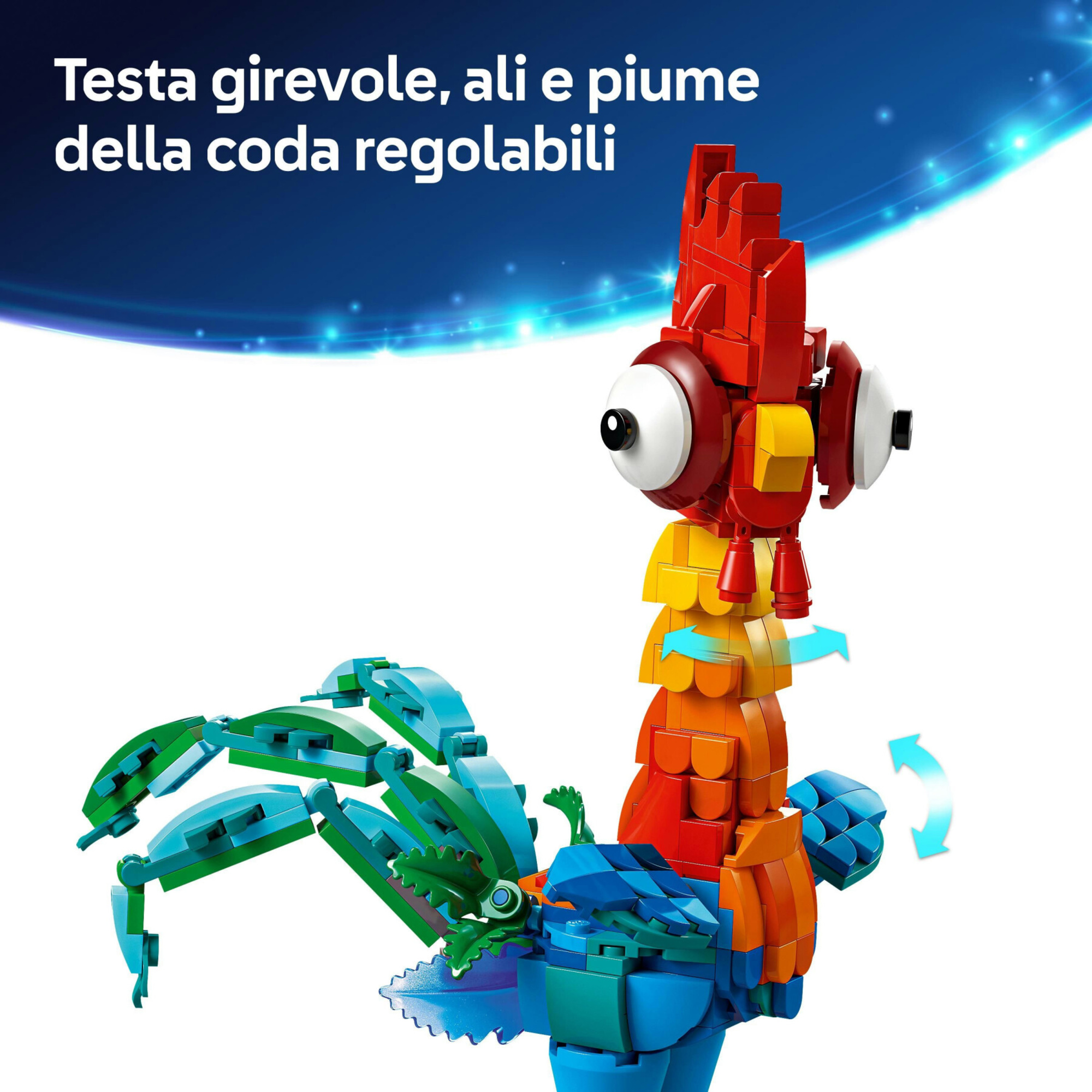 Heihei lego ǀ disney 43272 modello di animale snodabile dal film vaiana 2, giochi per bambini 9+, idea regalo da collezione - LEGO DISNEY PRINCESS