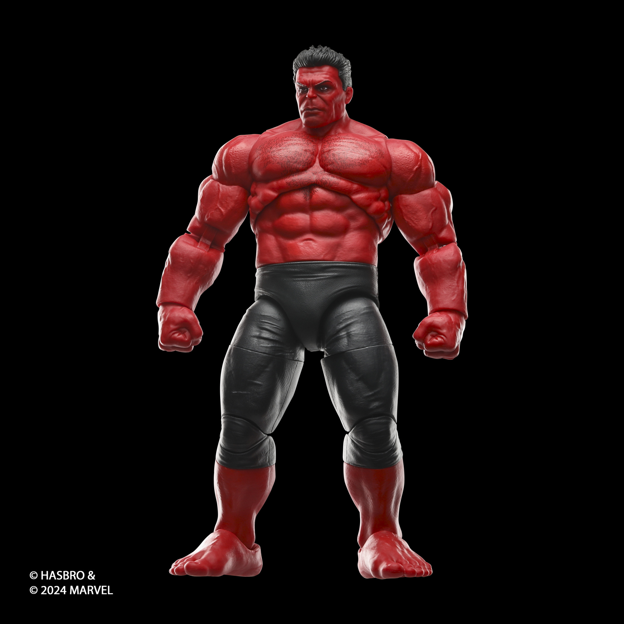 Action figure hulk rosso 22,5 cm – marvel legends hasbro  - ispirata a captain america: brave new world, snodabile con accessori per collezionisti - Avengers