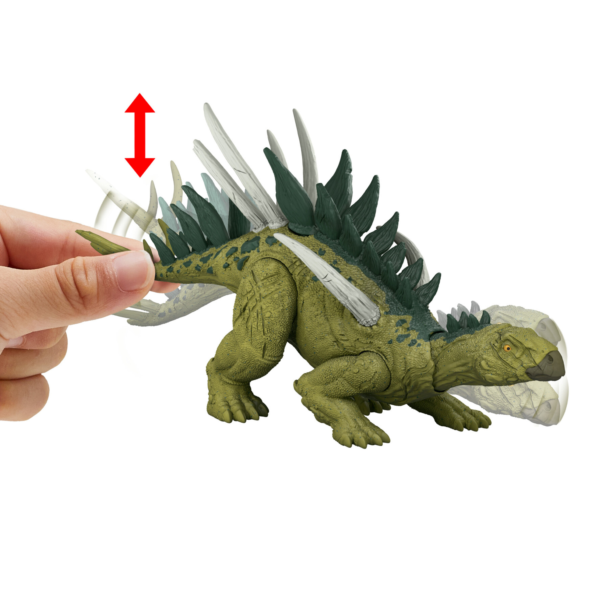 Mattel jurassic world attacco fatale - huayangosaurus con articolazioni e azione d'attacco - Jurassic World