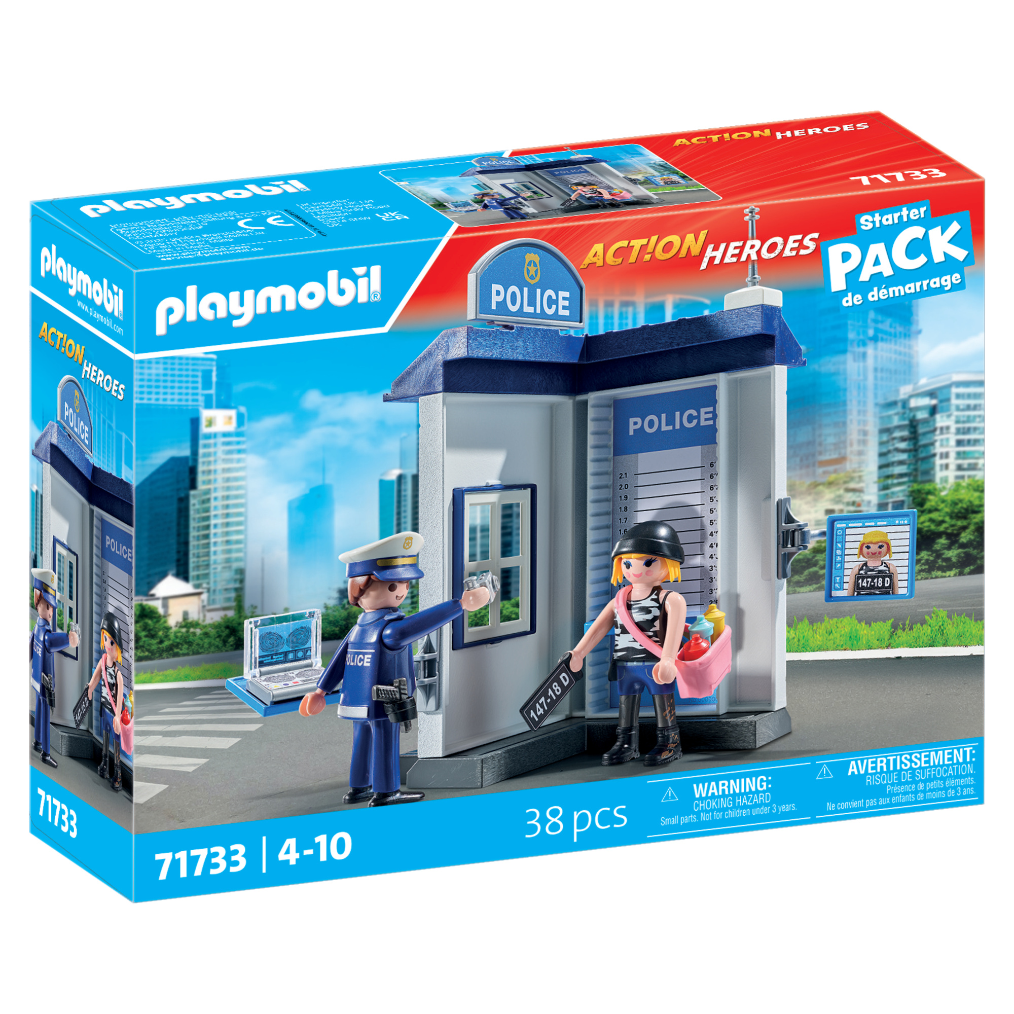 Playmobil 71733 - starter pack interrogatorio della polizia per bambini dai 4 anni - Playmobil