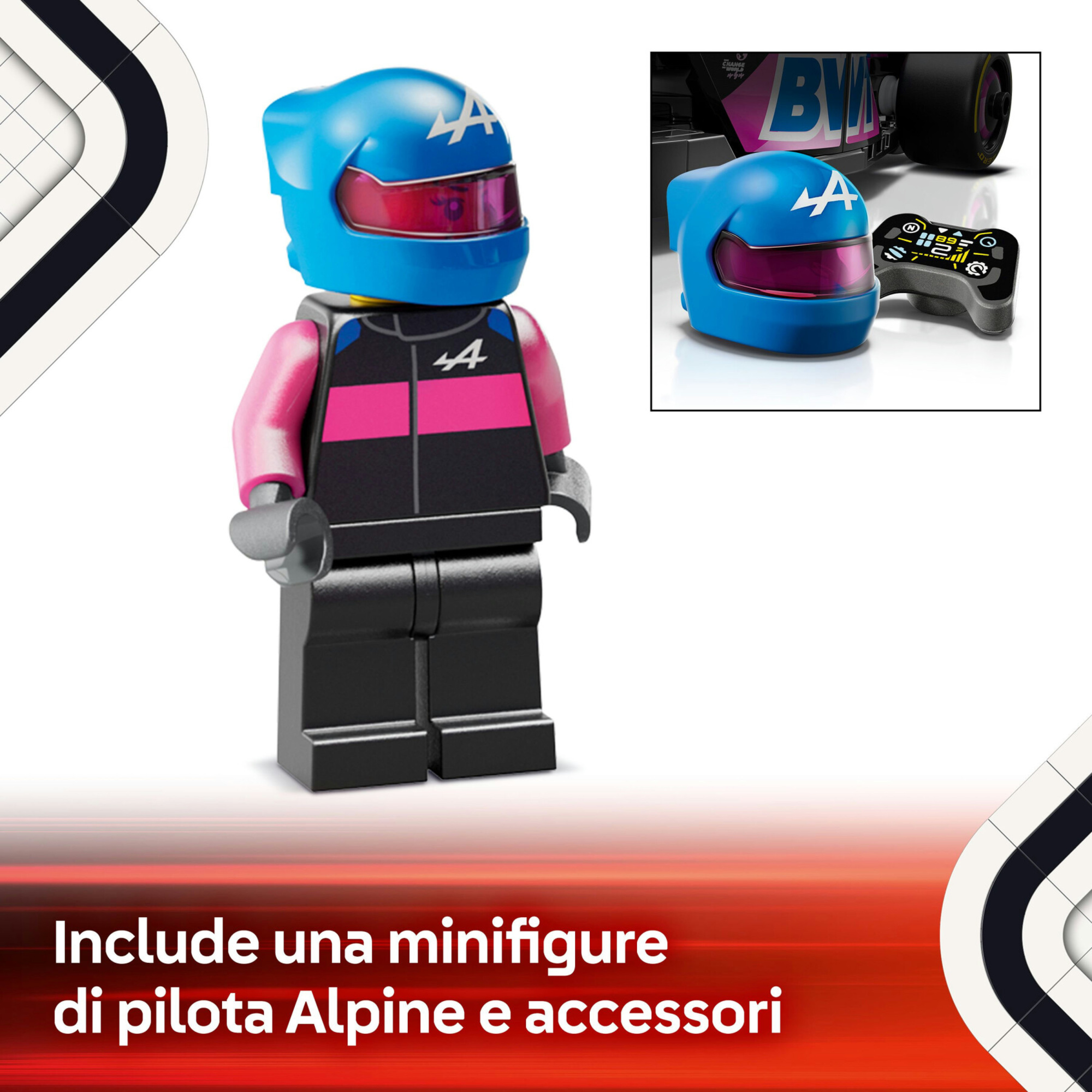 Lego speed champions 77248 auto da corsa bwt alpine f1 team a524 macchina giocattolo da collezione con minifigure, bambini 10+ - LEGO SPEED CHAMPIONS