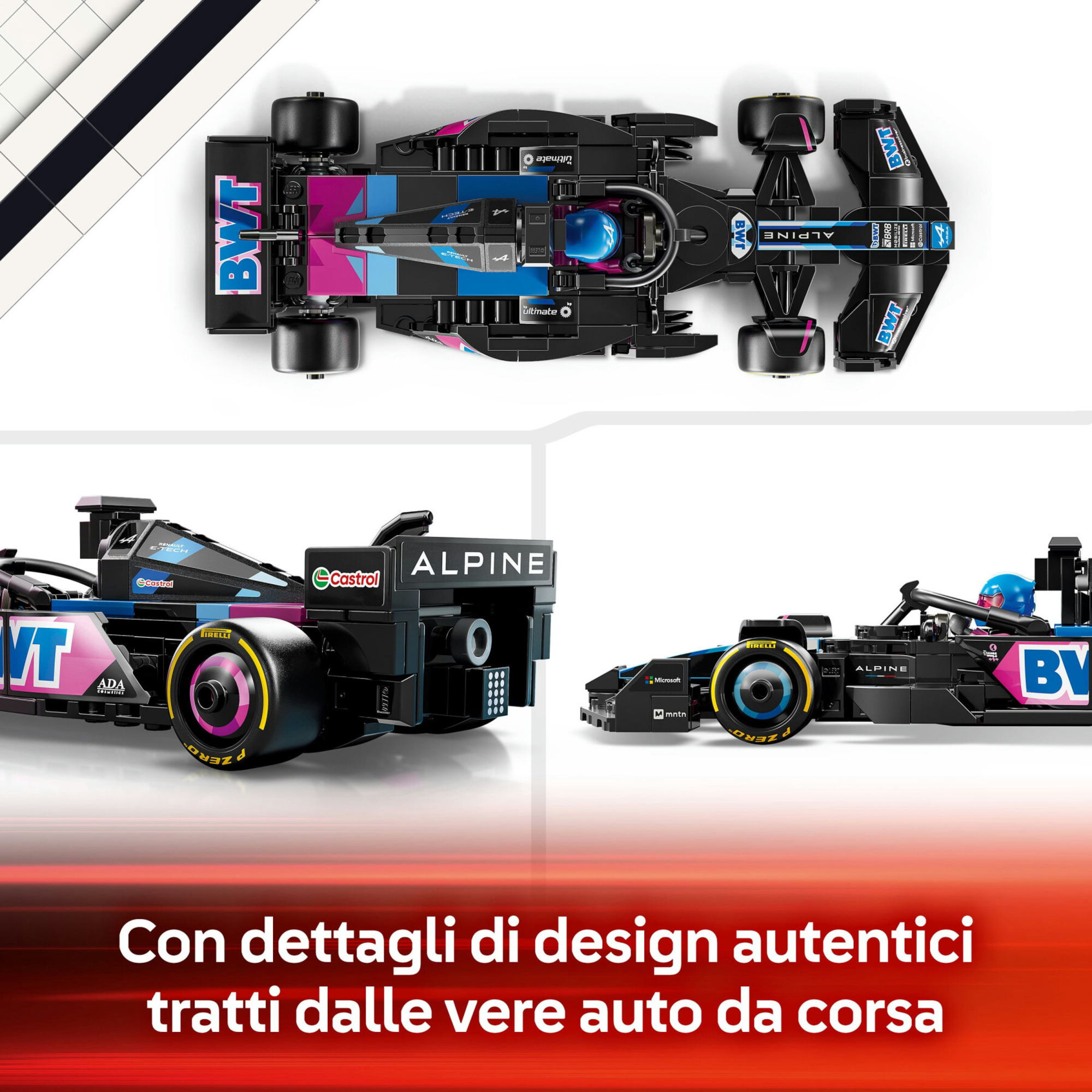 Lego speed champions 77248 auto da corsa bwt alpine f1 team a524 macchina giocattolo da collezione con minifigure, bambini 10+ - LEGO SPEED CHAMPIONS