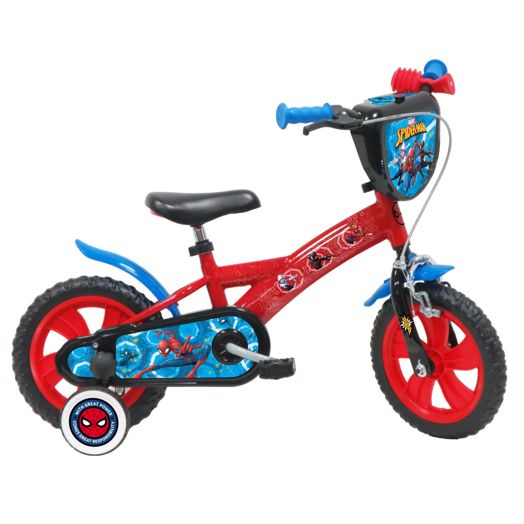 Bicicletta per bambini marvel spiderman 12" - perfetta per i piccoli eroi - Spiderman