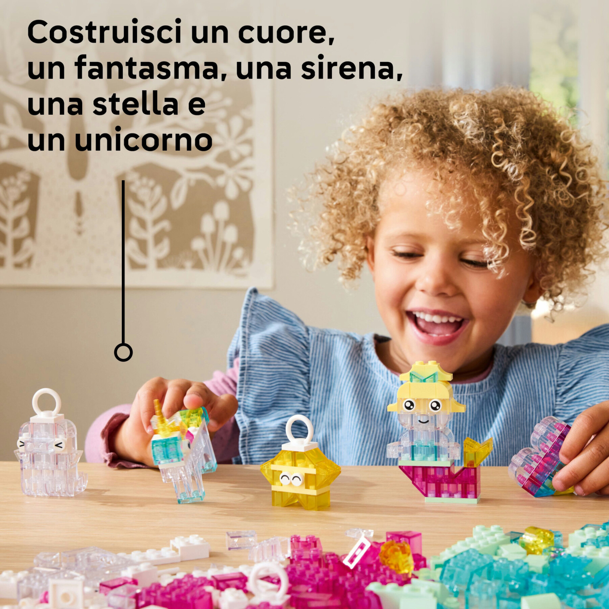 Lego classic 11040 scatola magica trasparente, mattoncini colorati per unicorni giocattolo, draghi, uccelli e altro, bambini5+ - LEGO CLASSIC