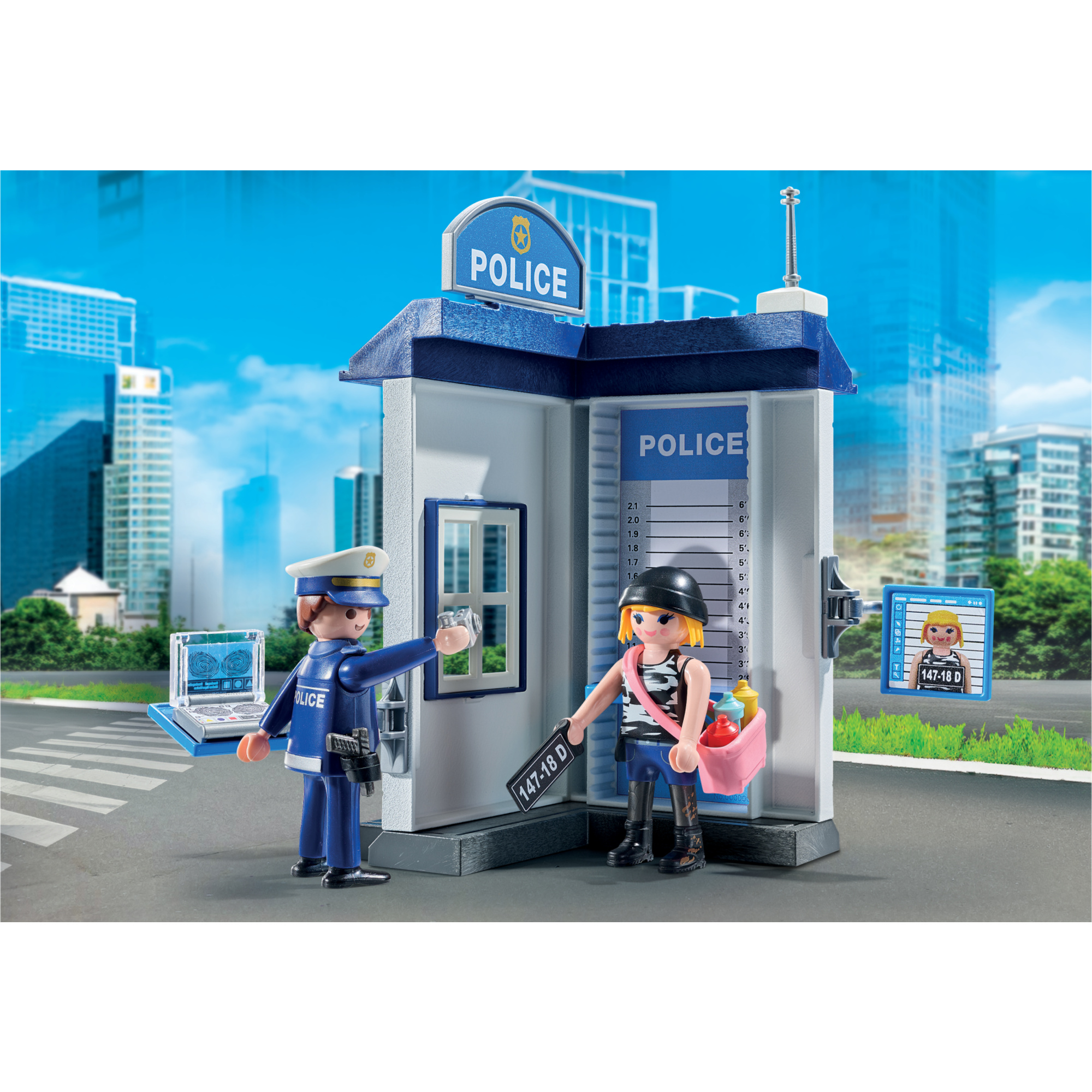 Playmobil 71733 - starter pack interrogatorio della polizia per bambini dai 4 anni - Playmobil