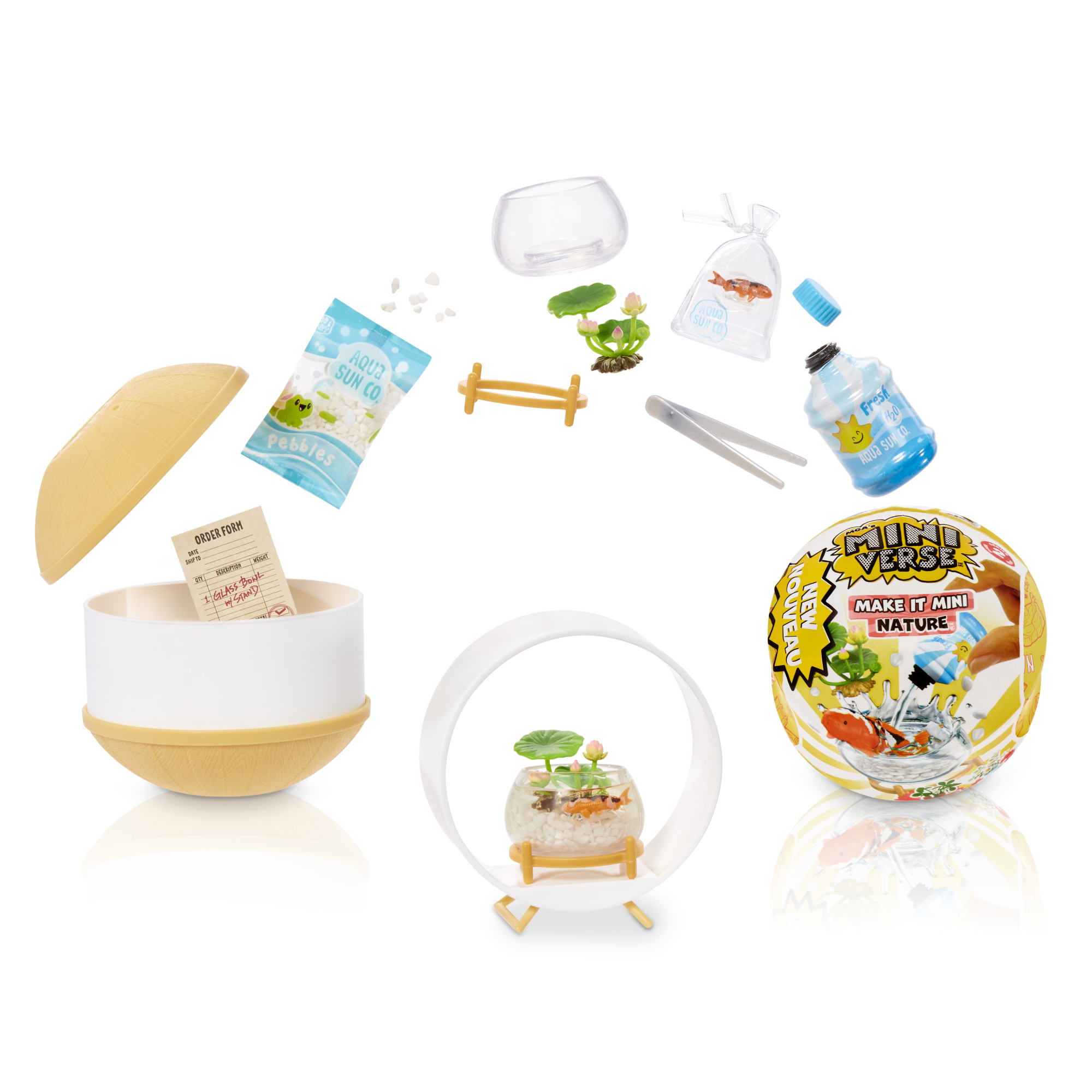 Mga’s miniverse make it mini nature serie 2 - mini oggetti da collezione fai da te: piante, animali, fiori e resina, per bambini 8+ e collezionisti - MINIVERSE MGA