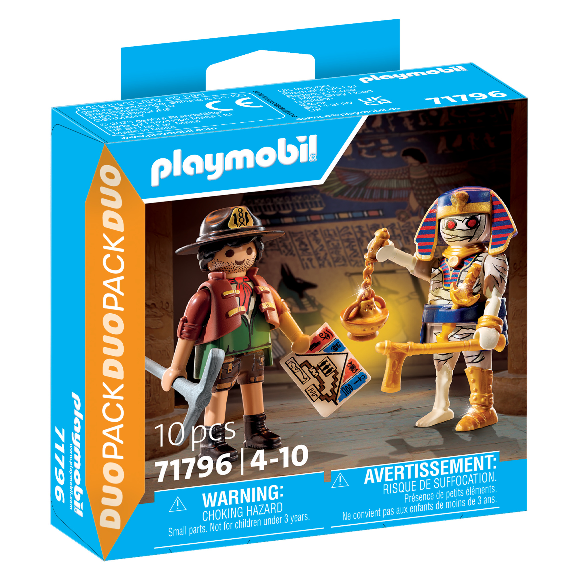 Playmobil duopack ricercatore di tesoro e mummia - 4+ anni - Playmobil