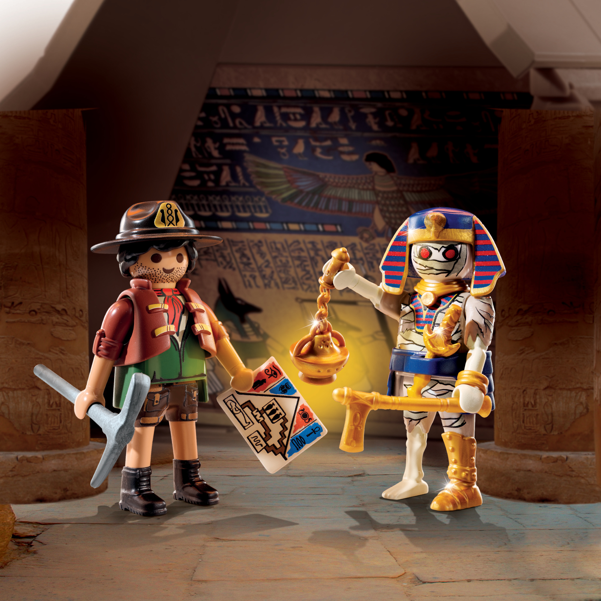 Playmobil duopack ricercatore di tesoro e mummia - 4+ anni - Playmobil