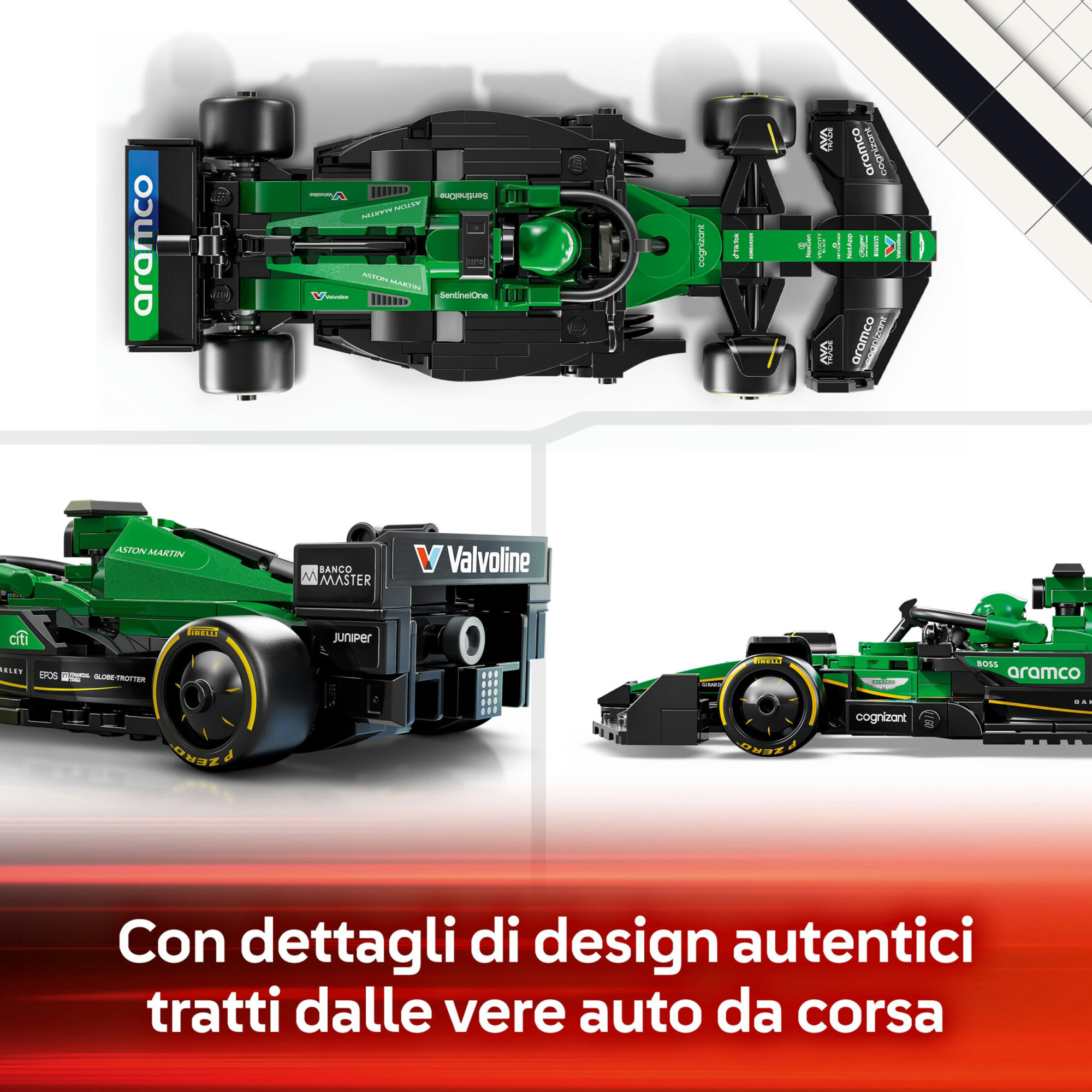 Lego speed champions 77245 auto da corsa aston martin aramco f1 amr24 macchina giocattolo da collezione con pilota, bambini10+ - LEGO SPEED CHAMPIONS