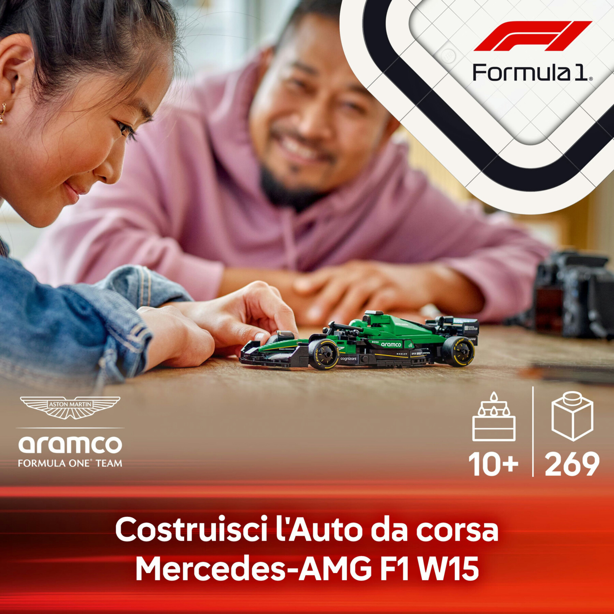 Lego speed champions 77245 auto da corsa aston martin aramco f1 amr24 macchina giocattolo da collezione con pilota, bambini10+ - LEGO SPEED CHAMPIONS