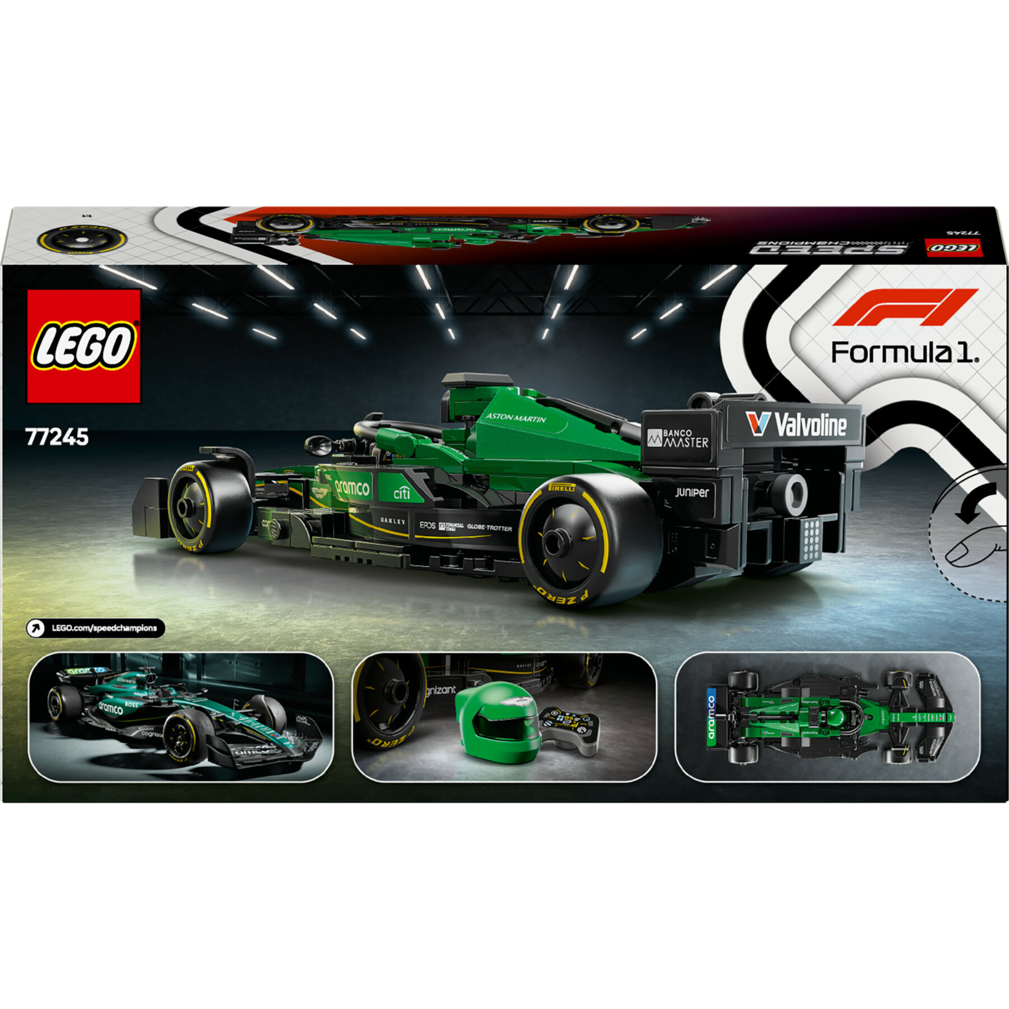 Lego speed champions 77245 auto da corsa aston martin aramco f1 amr24 macchina giocattolo da collezione con pilota, bambini10+ - LEGO SPEED CHAMPIONS