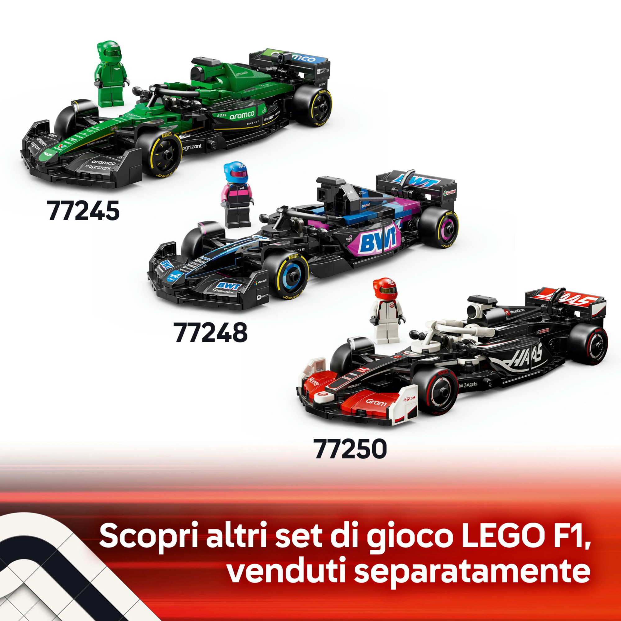 Lego speed champions 77250 auto da corsa moneygram haas f1 team vf-24 macchina giocattolo con minifigure per bambini 10+ - LEGO SPEED CHAMPIONS