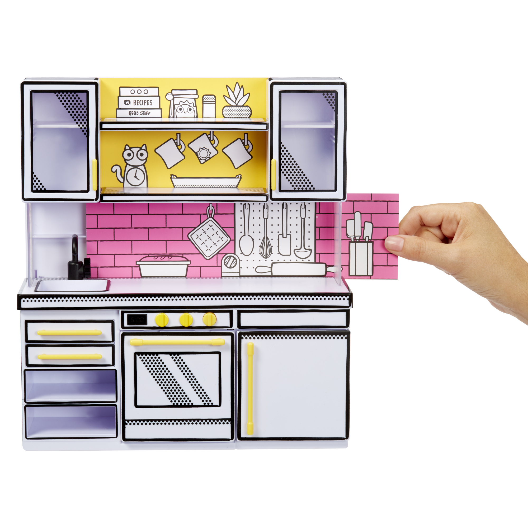 Mga's miniverse make it mini kitchen - gioco con cucina fai-da-te, luce uv, ricetta misteriosa - MINIVERSE MGA