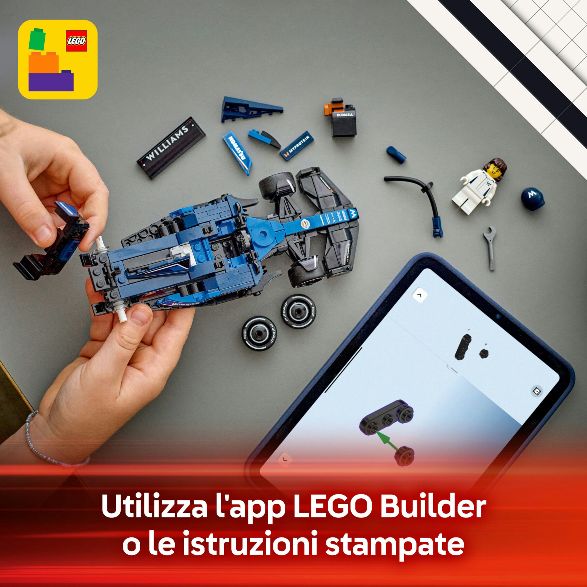 Lego speed champions 77249 auto da corsa f1 williams racing fw46 macchina giocattolo da collezione con minifigure, bambini 10+ - LEGO SPEED CHAMPIONS