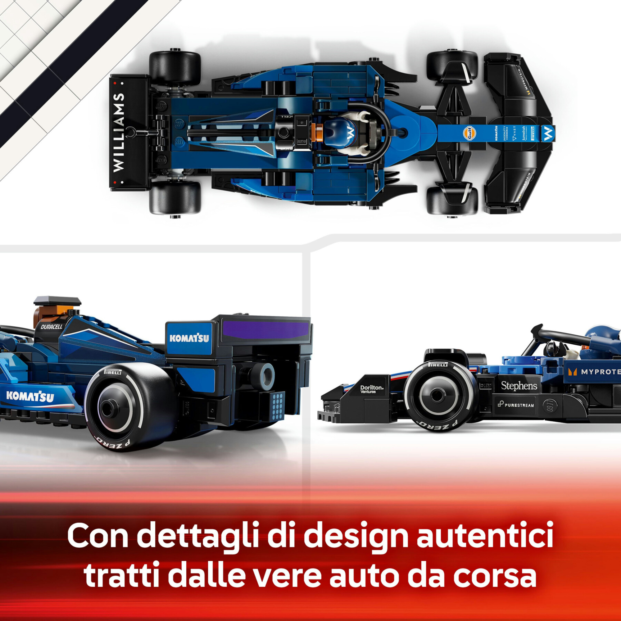 Lego speed champions 77249 auto da corsa f1 williams racing fw46 macchina giocattolo da collezione con minifigure, bambini 10+ - LEGO SPEED CHAMPIONS