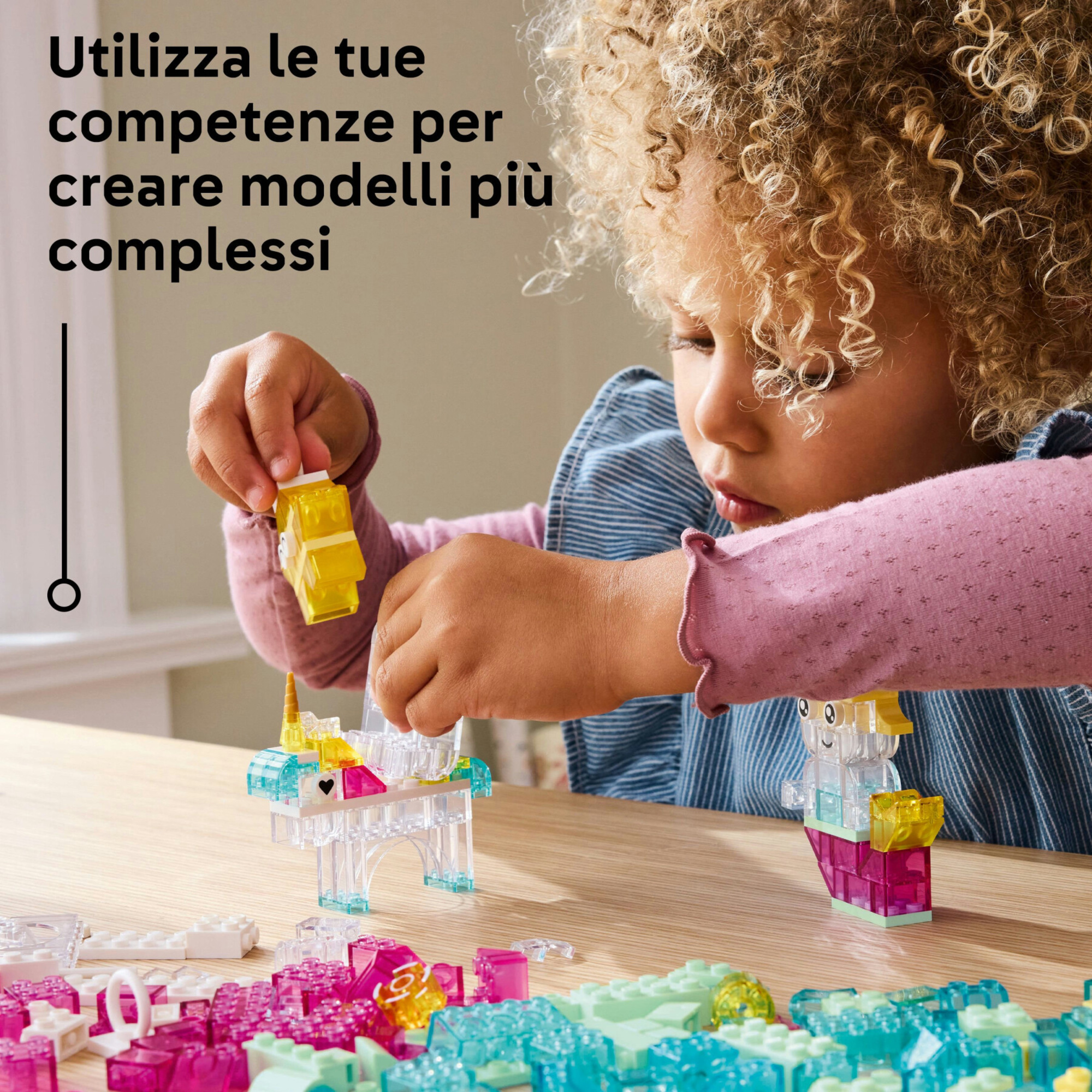 Lego classic 11040 scatola magica trasparente, mattoncini colorati per unicorni giocattolo, draghi, uccelli e altro, bambini5+ - LEGO CLASSIC