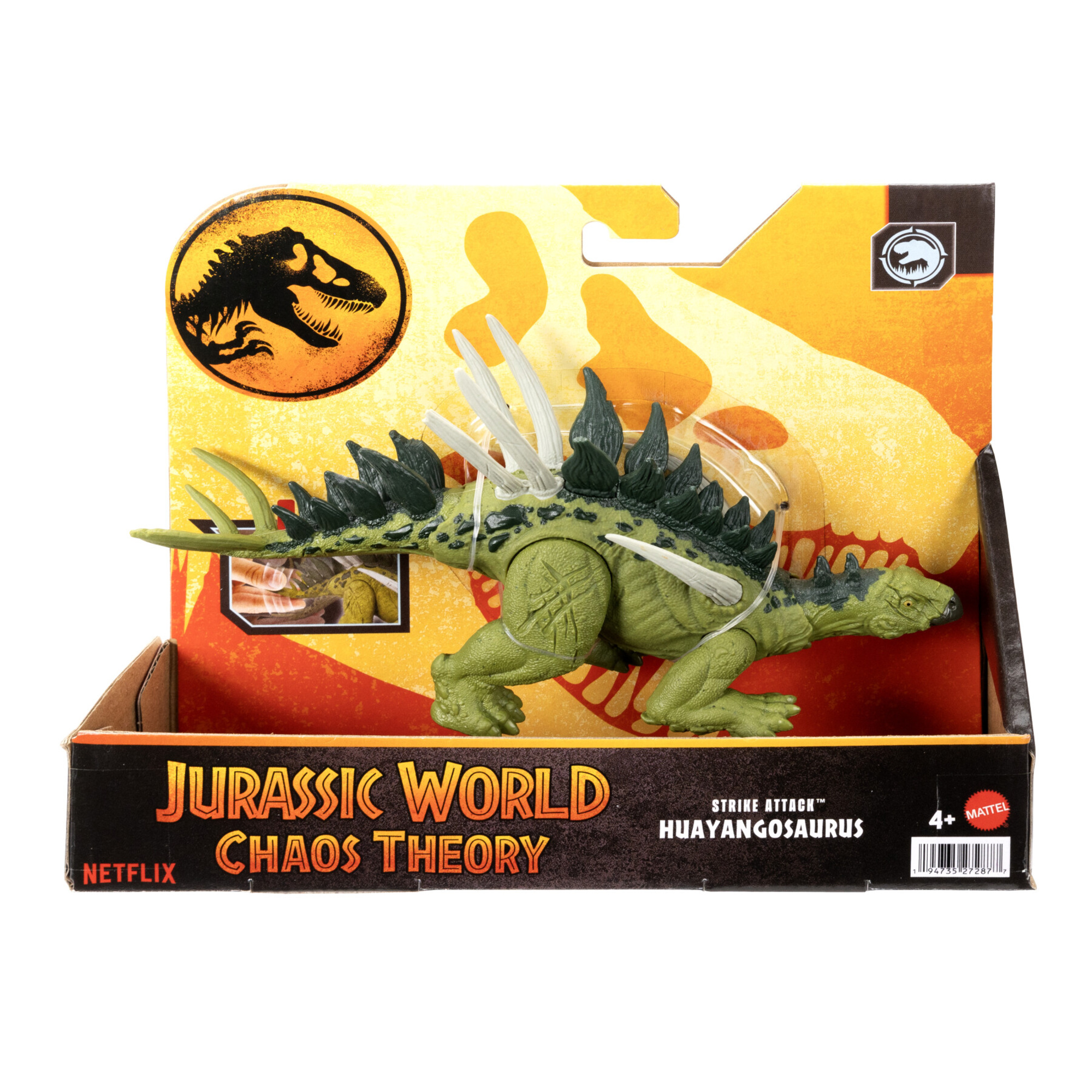 Mattel jurassic world attacco fatale - huayangosaurus con articolazioni e azione d'attacco - Jurassic World