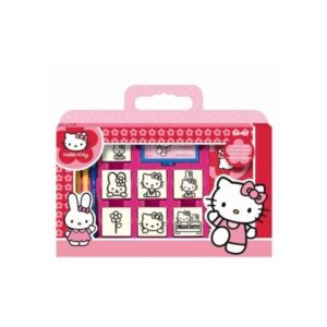 Multiprint - set valigetta 7 timbri per bambini hello kitty - Hello Kitty