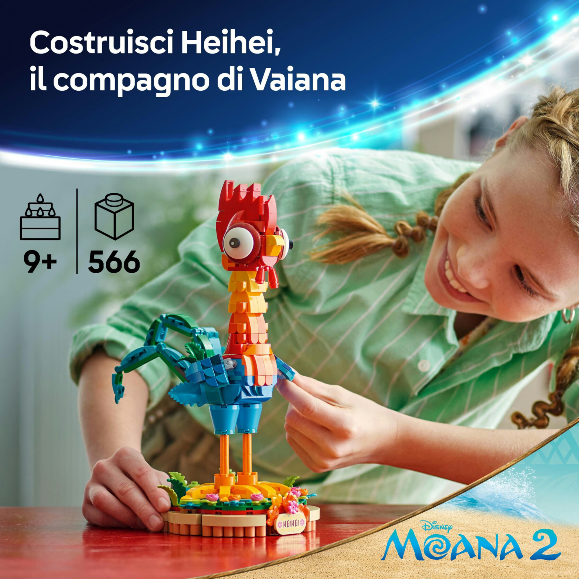Heihei lego ǀ disney 43272 modello di animale snodabile dal film vaiana 2, giochi per bambini 9+, idea regalo da collezione - LEGO DISNEY PRINCESS