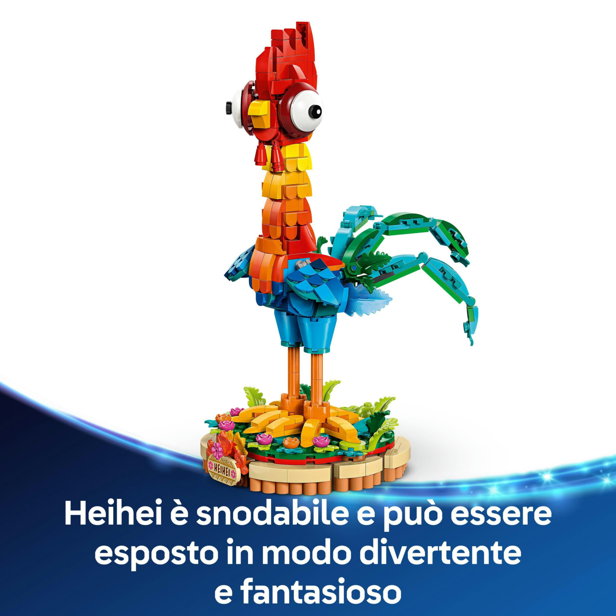 Heihei lego ǀ disney 43272 modello di animale snodabile dal film vaiana 2, giochi per bambini 9+, idea regalo da collezione - LEGO DISNEY PRINCESS