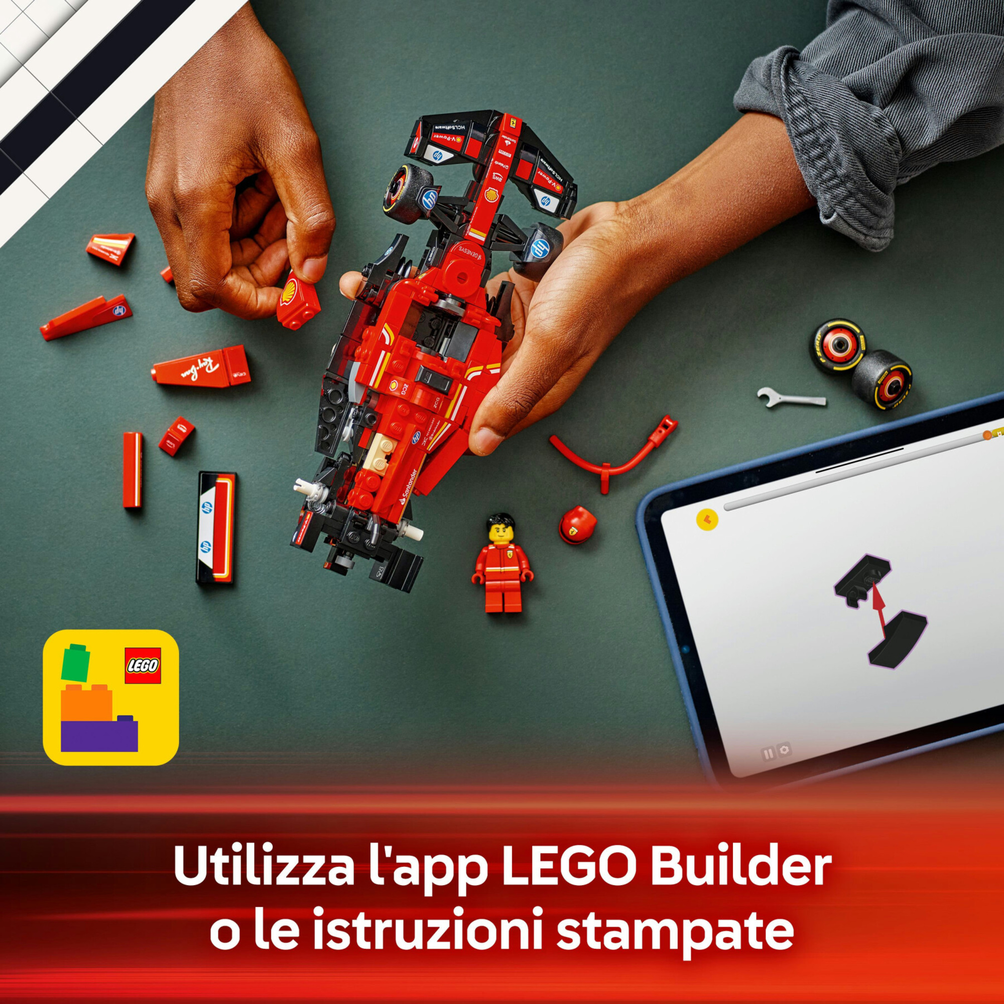 Lego speed champions 77242 auto da corsa ferrari f1 sf-24 giocattolo da collezione con minifigure formula 1 per bambini 10+ - LEGO SPEED CHAMPIONS