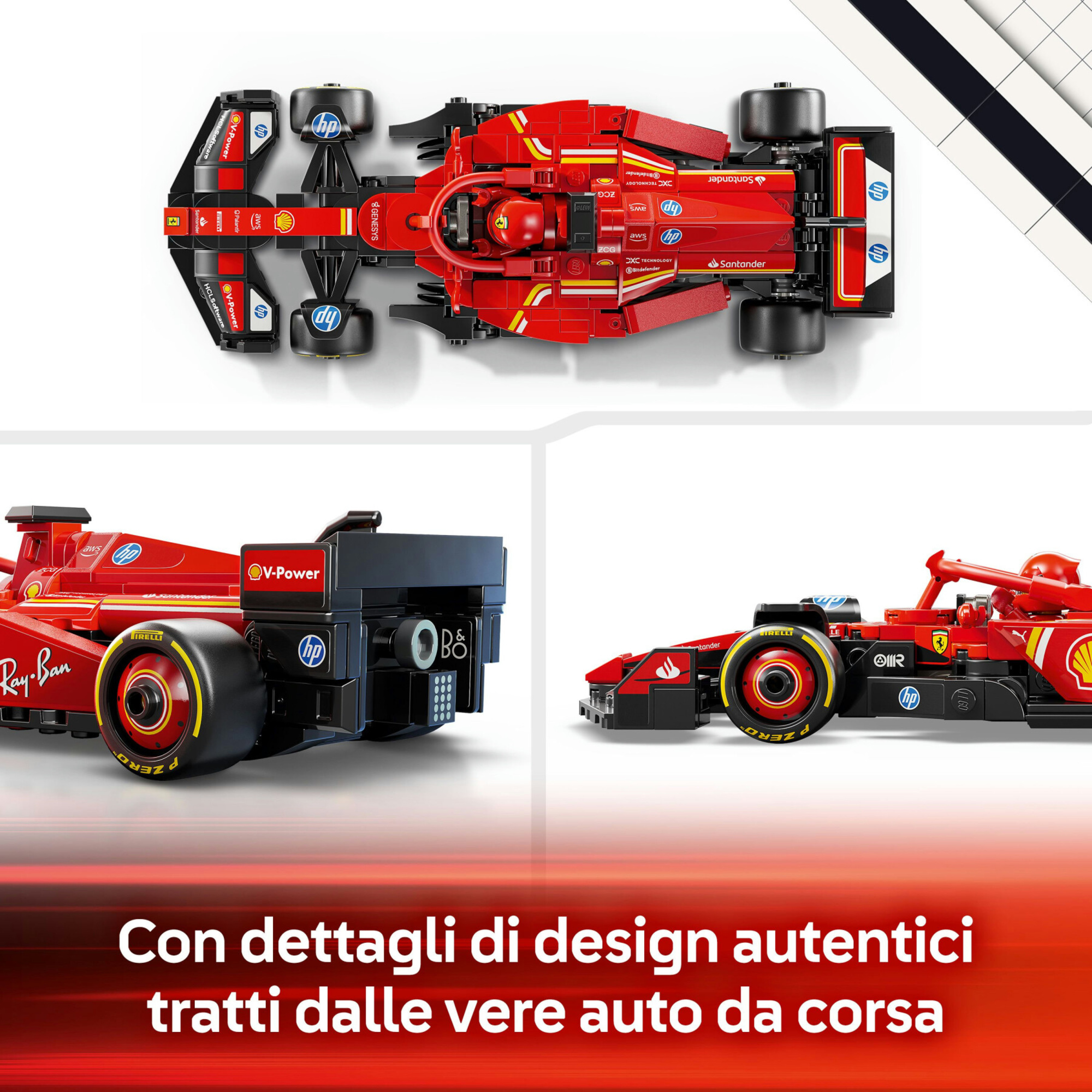 Lego speed champions 77242 auto da corsa ferrari f1 sf-24 giocattolo da collezione con minifigure formula 1 per bambini 10+ - LEGO SPEED CHAMPIONS