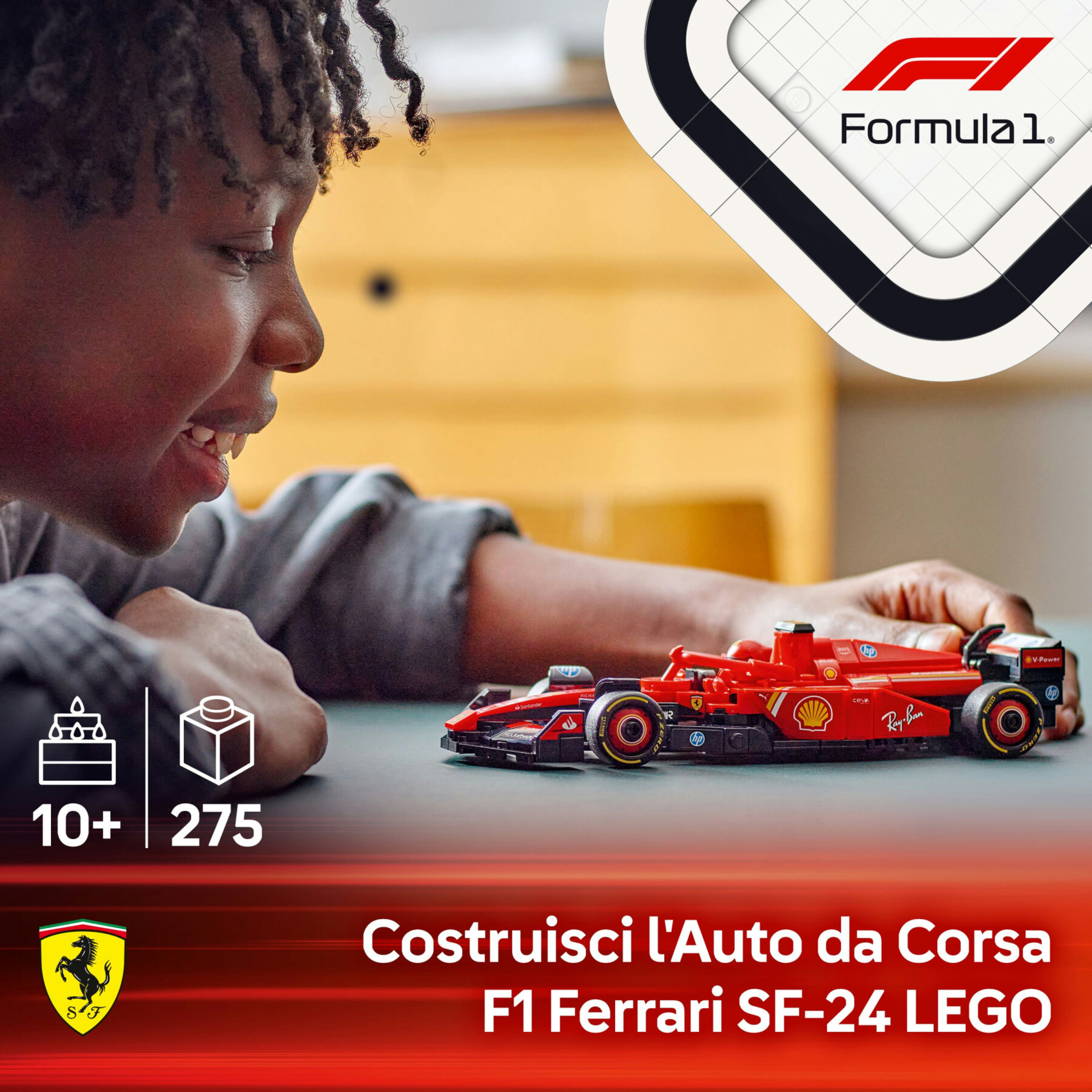 Lego speed champions 77242 auto da corsa ferrari f1 sf-24 giocattolo da collezione con minifigure formula 1 per bambini 10+ - LEGO SPEED CHAMPIONS