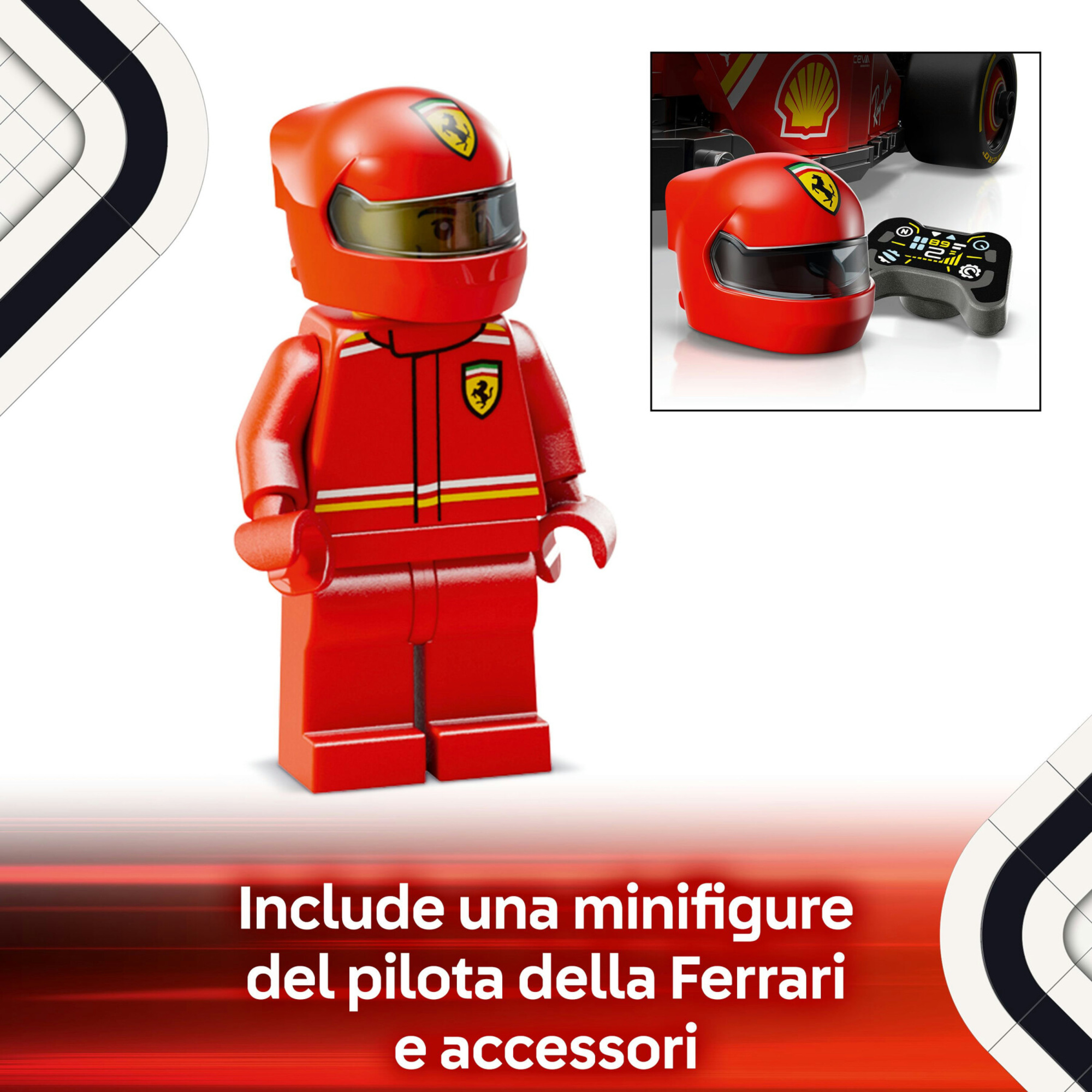 Lego speed champions 77242 auto da corsa ferrari f1 sf-24 giocattolo da collezione con minifigure formula 1 per bambini 10+ - LEGO SPEED CHAMPIONS