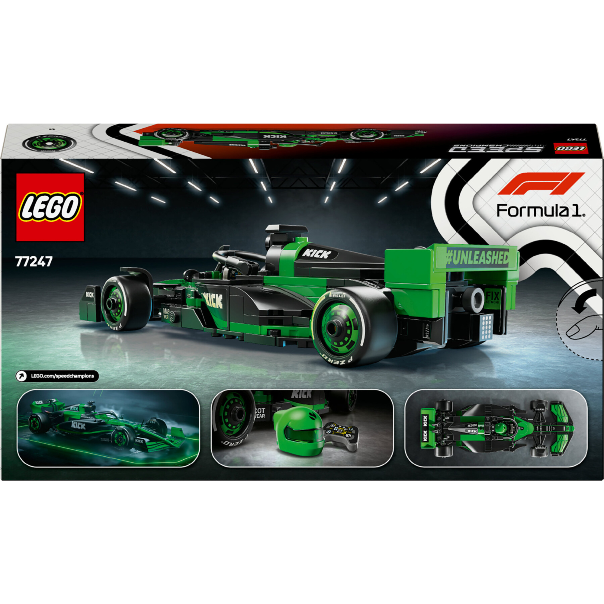 Lego speed champions 77247 auto da corsa kick sauber f1 team c44 macchina giocattolo da collezione con minifigure, bambini 10+ - LEGO SPEED CHAMPIONS