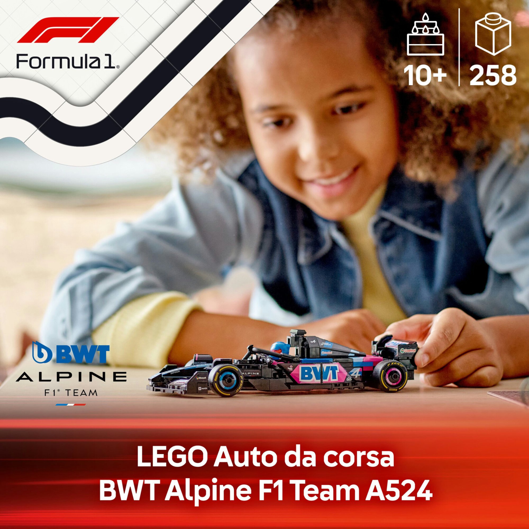 Lego speed champions 77248 auto da corsa bwt alpine f1 team a524 macchina giocattolo da collezione con minifigure, bambini 10+ - LEGO SPEED CHAMPIONS