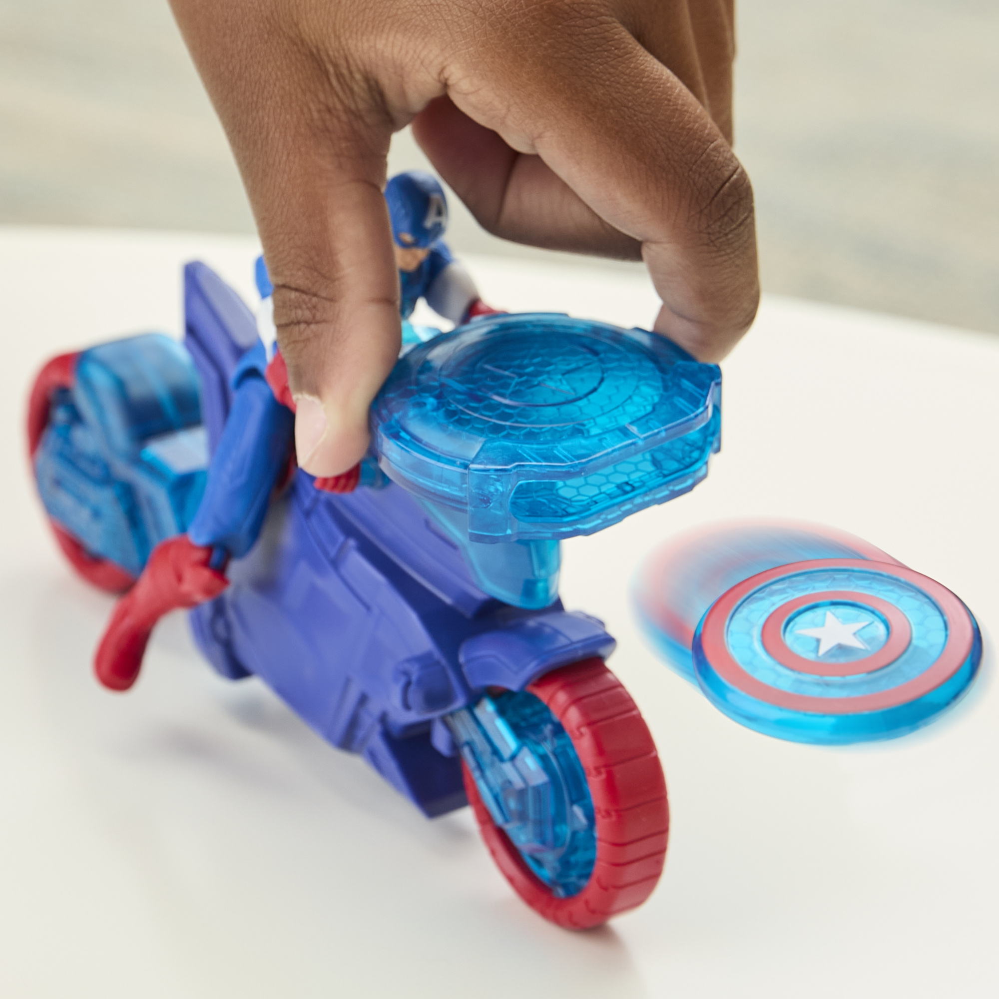 Avengers personaggio capt america e moto 10cm - Avengers
