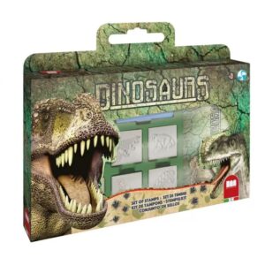 Multiprint - set valigetta 7 timbri per bambini dinosauri - 