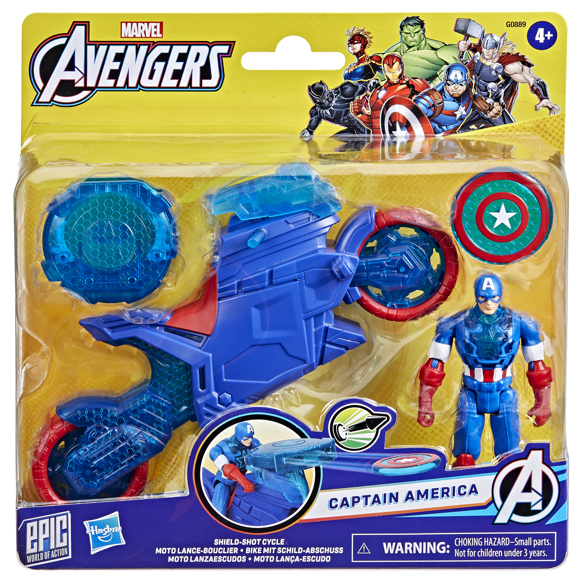 Avengers personaggio capt america e moto 10cm - Avengers