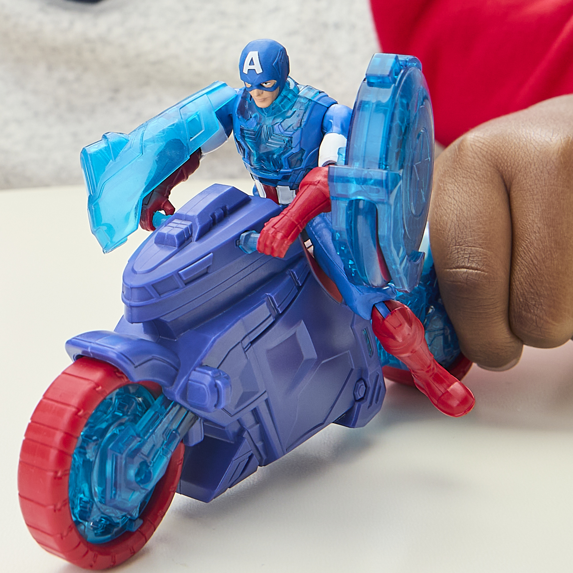 Avengers personaggio capt america e moto 10cm - Avengers
