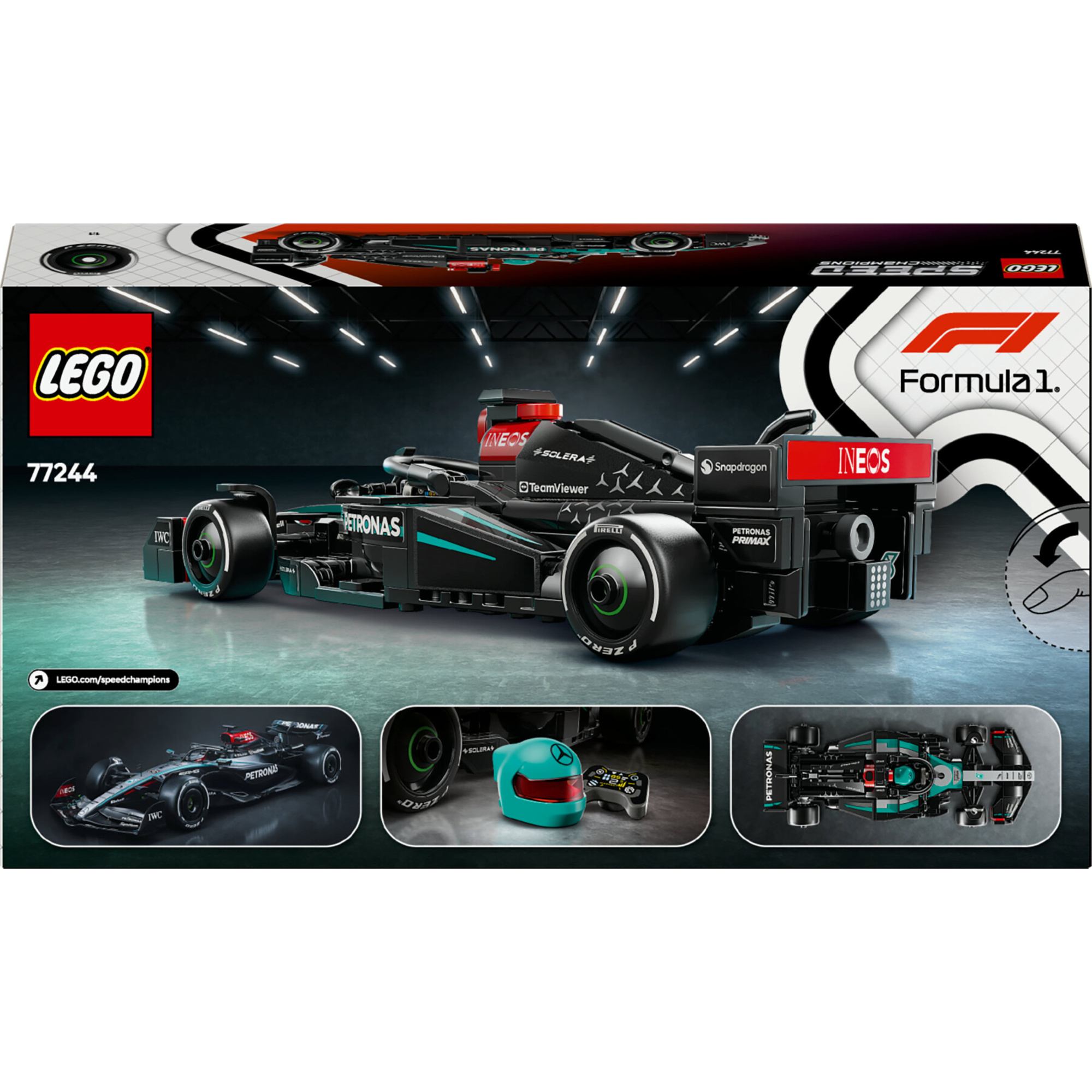 Lego speed champions 77244 auto da corsa mercedes-amg petronas f1 w 15 macchina giocattolo da collezione con pilota, bambini10+ - LEGO SPEED CHAMPIONS