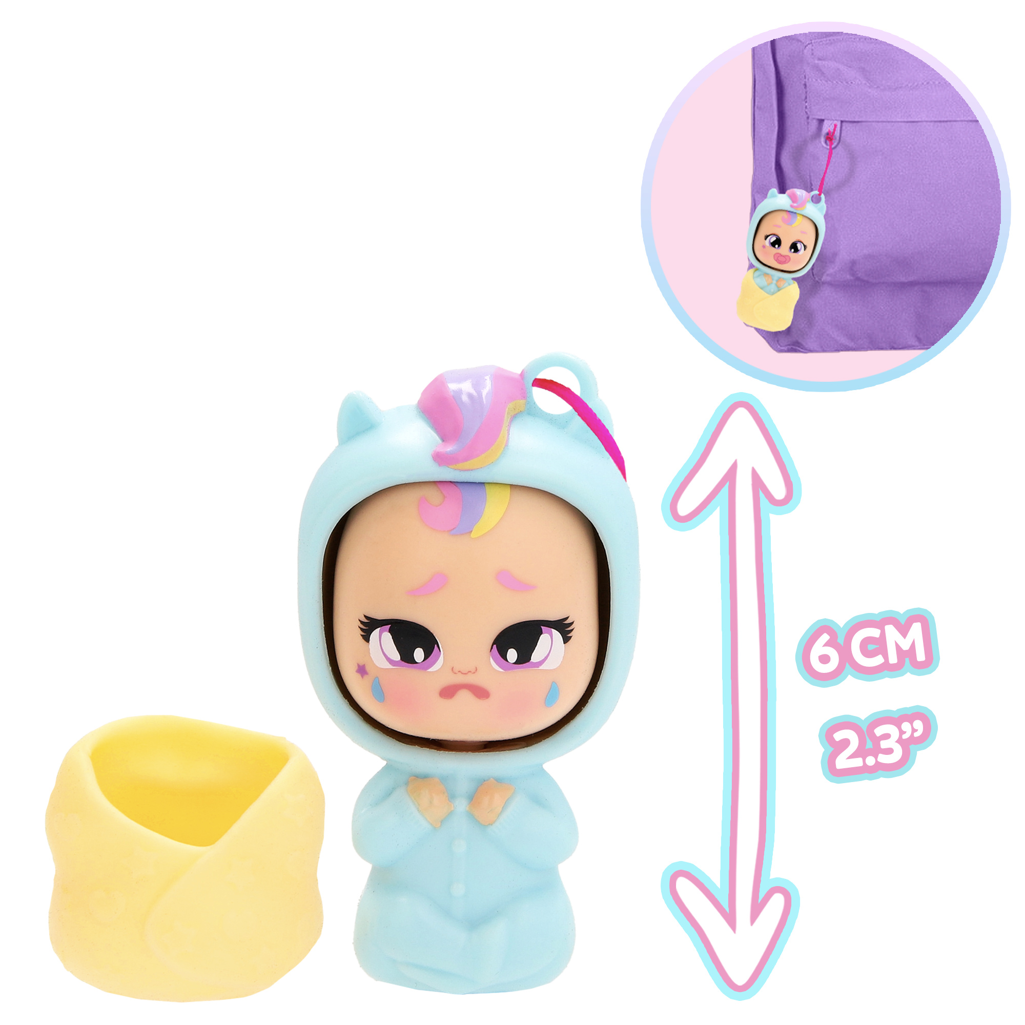 Cry babies playtime newborns - 8 bamboline portachiavi da collezionare - assortito - CRY BABIES