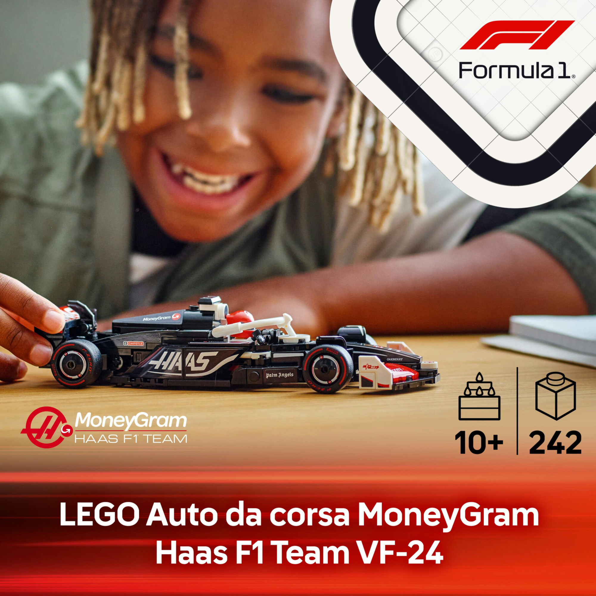 Lego speed champions 77250 auto da corsa moneygram haas f1 team vf-24 macchina giocattolo con minifigure per bambini 10+ - LEGO SPEED CHAMPIONS