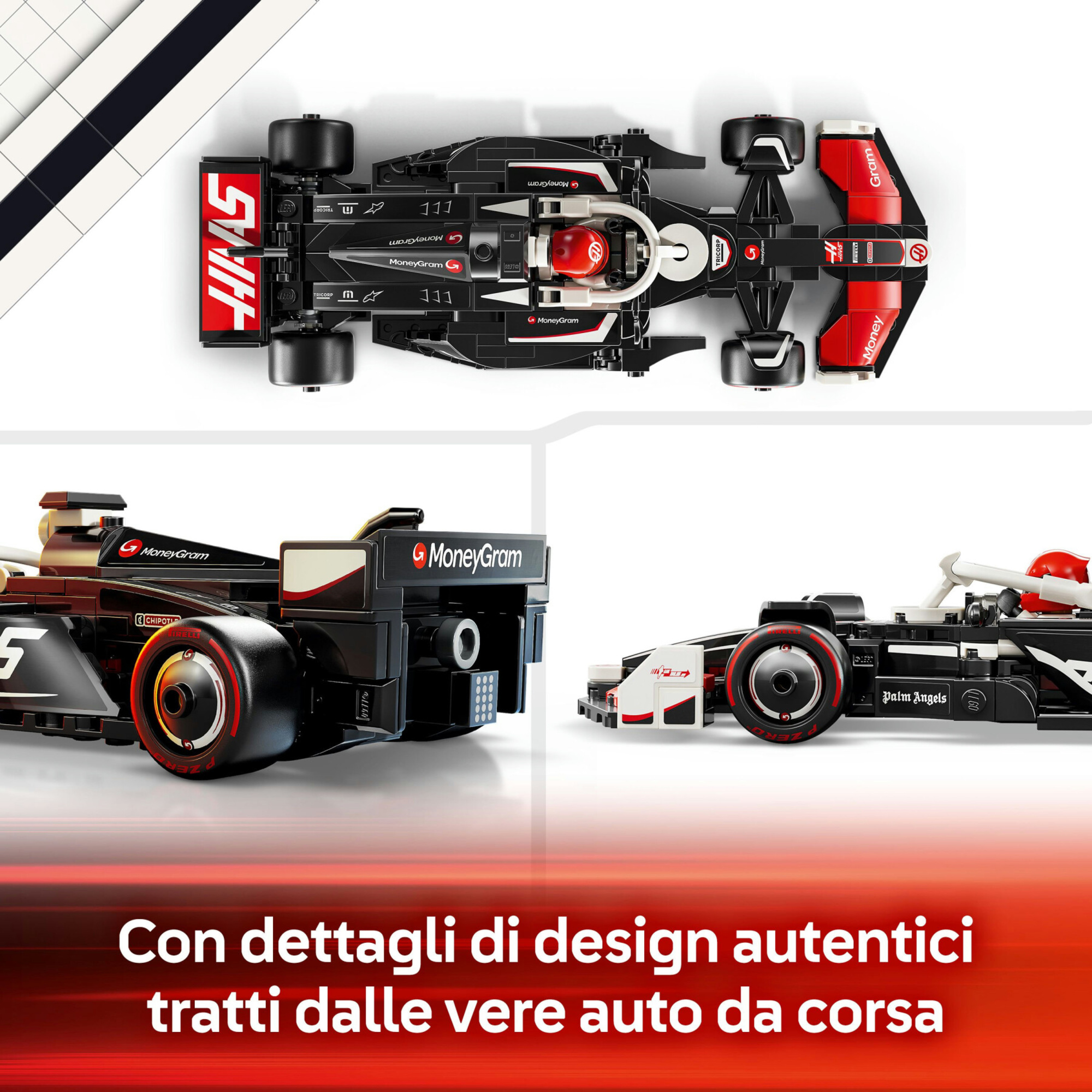 Lego speed champions 77250 auto da corsa moneygram haas f1 team vf-24 macchina giocattolo con minifigure per bambini 10+ - LEGO SPEED CHAMPIONS