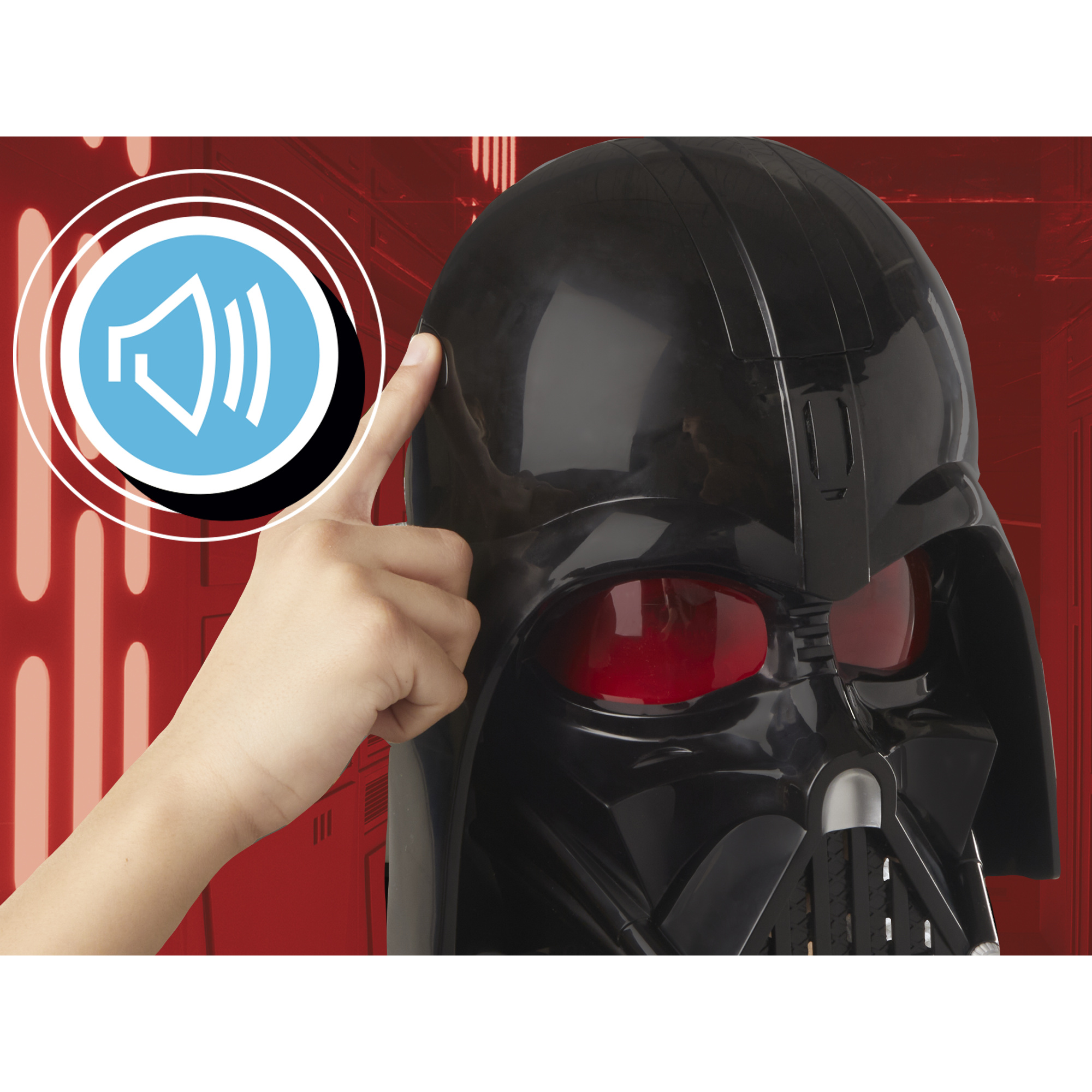 Maschera elettronica darth vader star wars con effetti sonori e frasi, per bambini, accessorio costume con cinghia regolabile, dai 5 anni - Star Wars