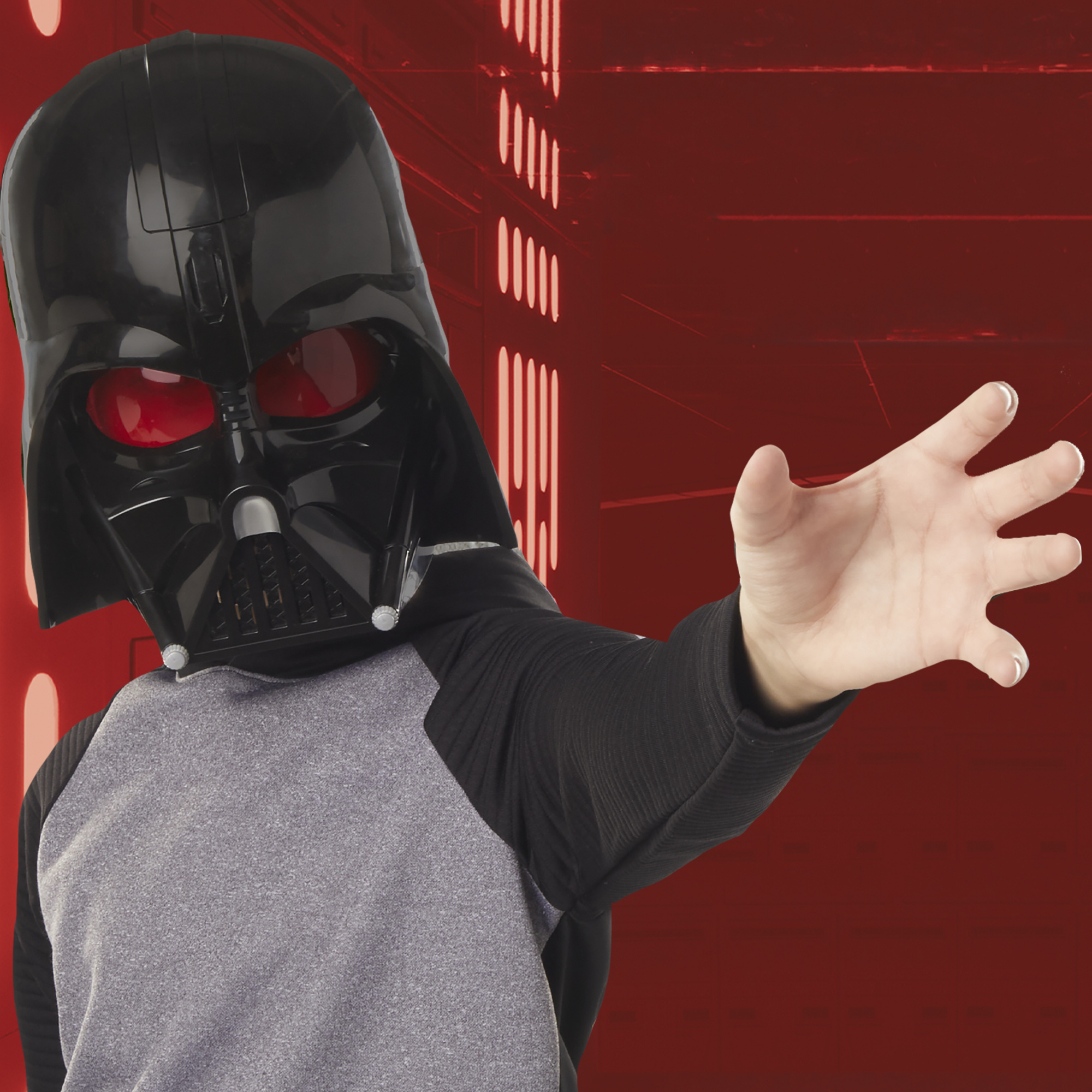 Maschera elettronica darth vader star wars con effetti sonori e frasi, per bambini, accessorio costume con cinghia regolabile, dai 5 anni - Star Wars