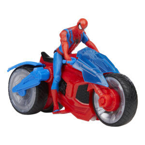 Spiderman moto spara-ragnatele con personaggio 10cm - Spiderman