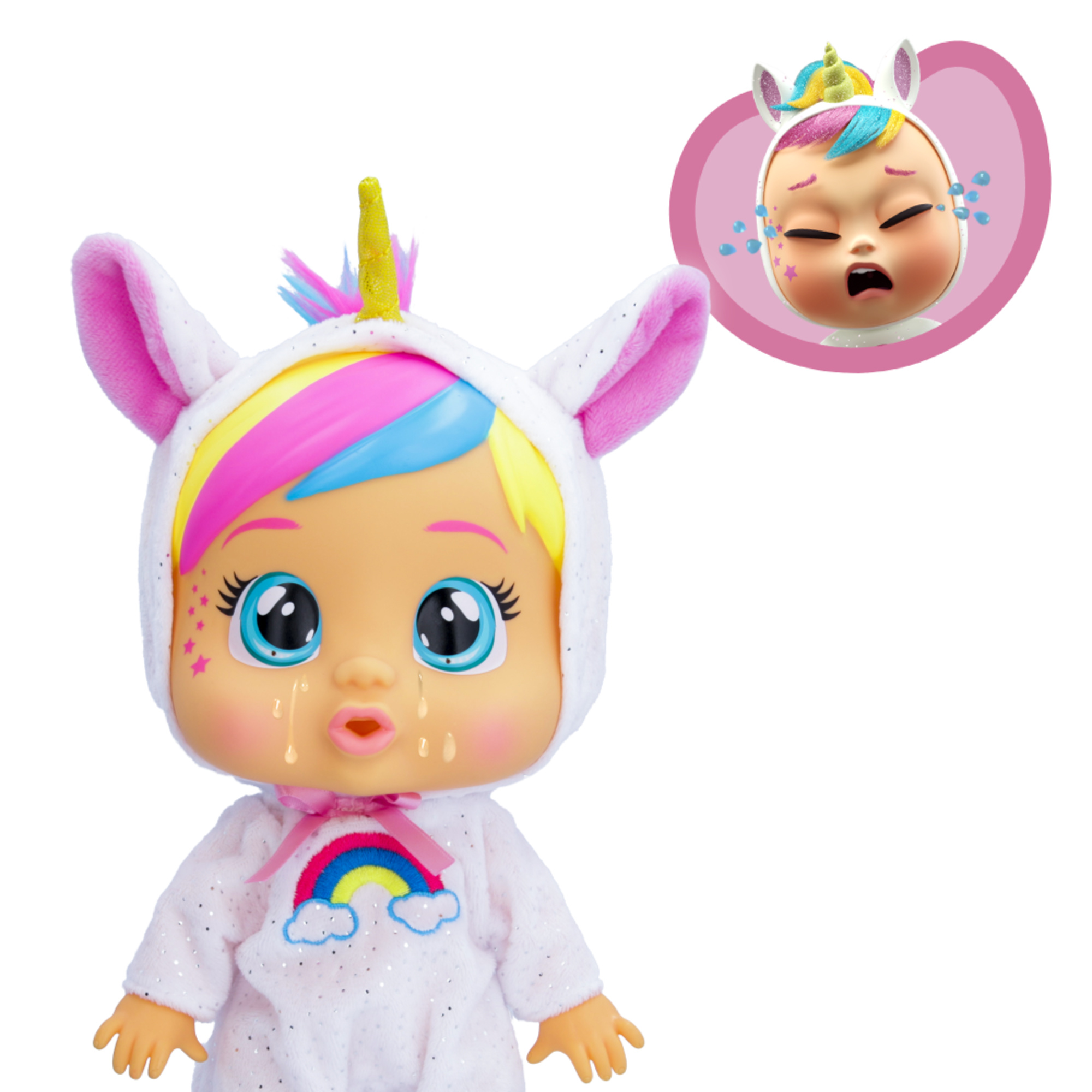 Cry babies loving care dreamy, jenna e hannah, bambola singola assortita con 3 accessori ciascuna, piangono lacrime vere - CRY BABIES