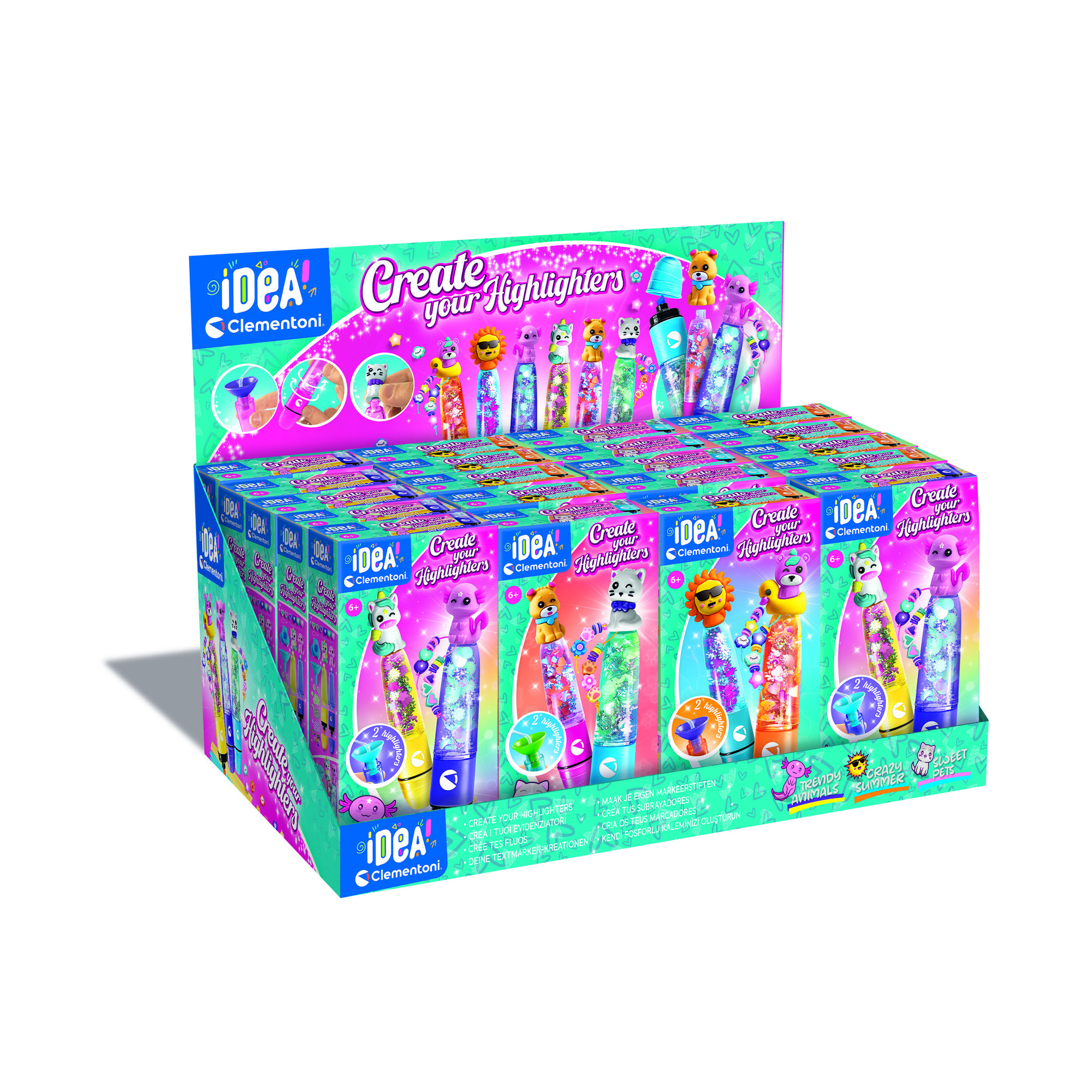 Clementoni create your highlighters expo 18868 – kit per creare evidenziatori personalizzati - CLEMENTONI