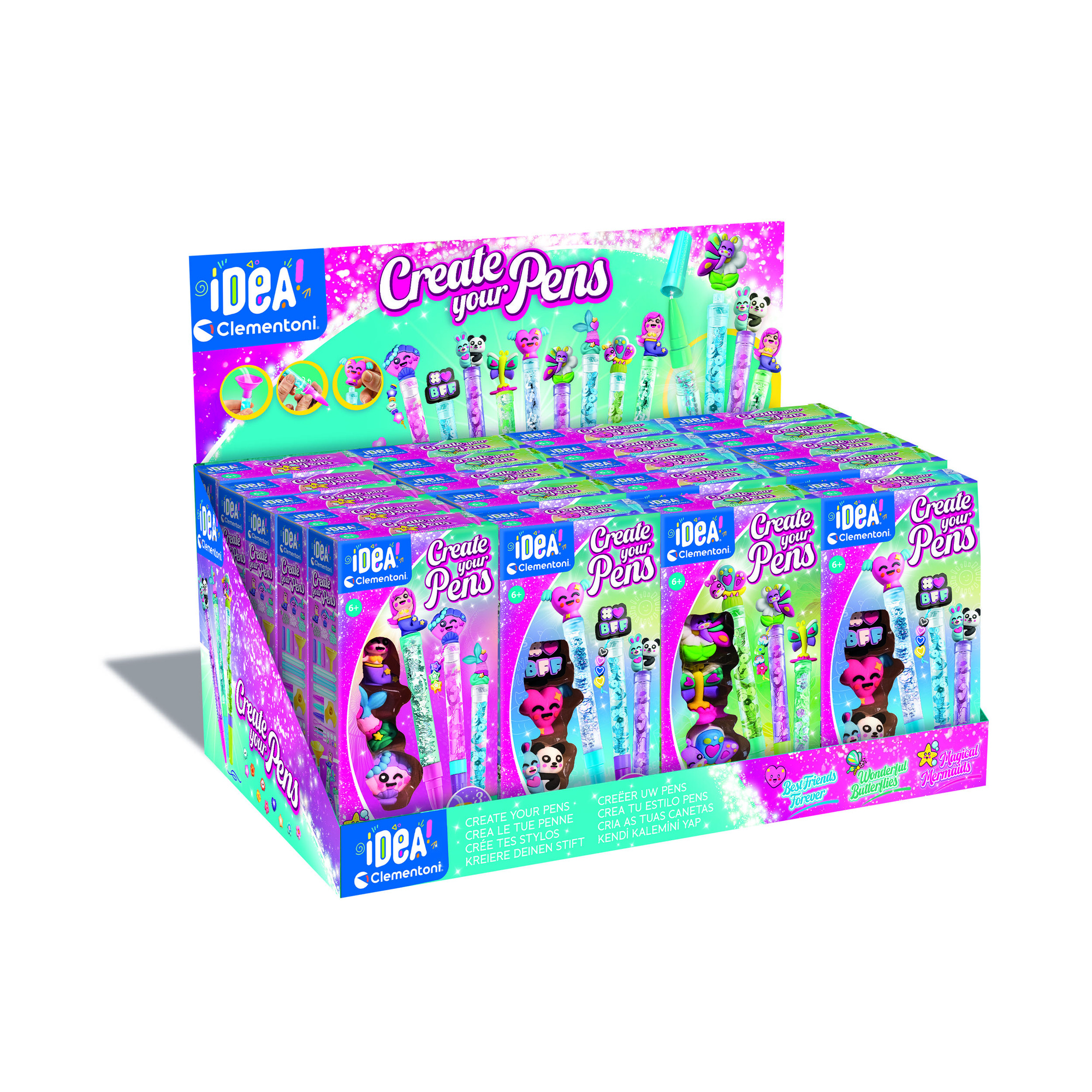 Clementoni create your pens expo 18869 – kit per creare penne colorate - CLEMENTONI
