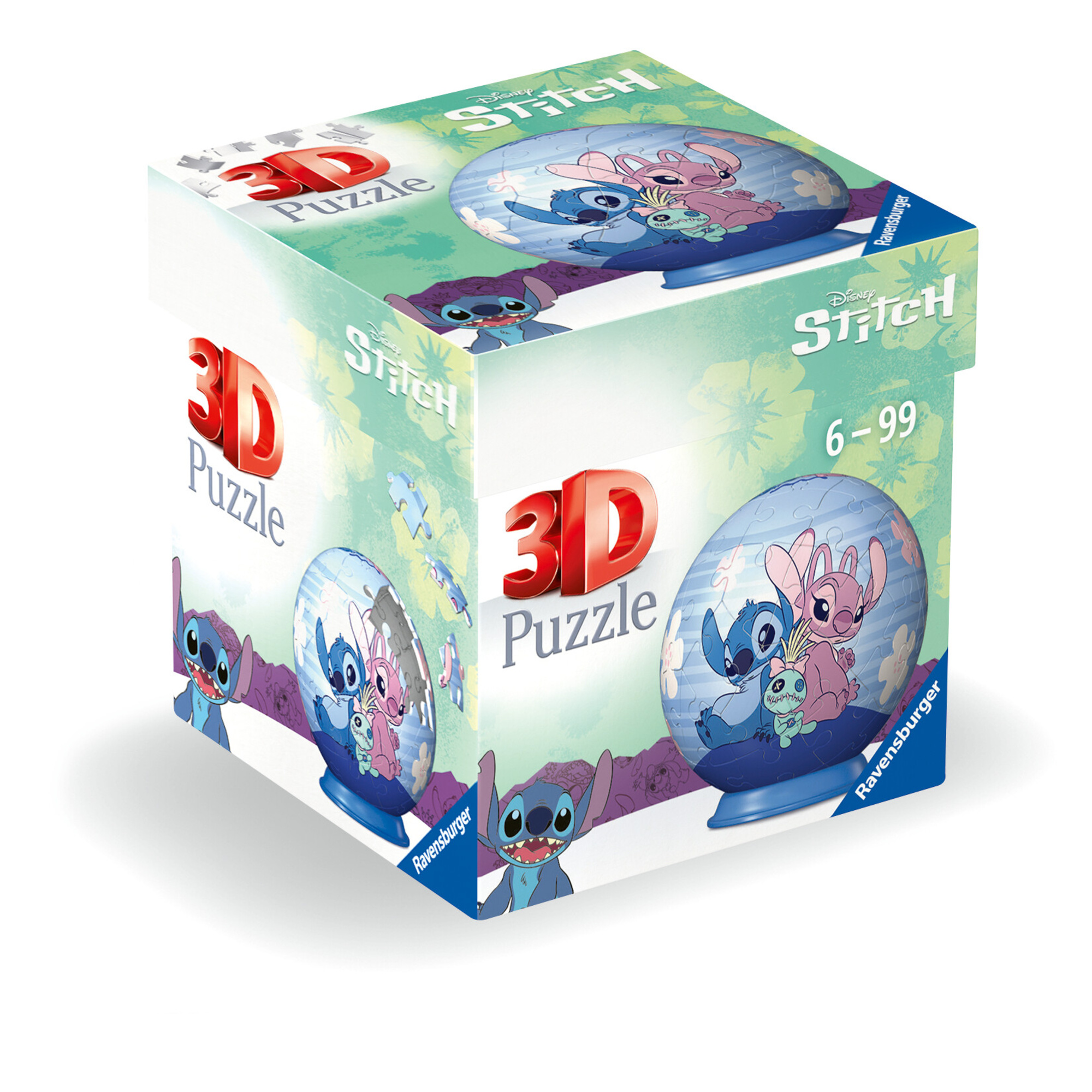 Ravensburger 3d puzzle disney stitch & angel - 54 pezzi - coppia iconica 6+ anni - Disney Stitch